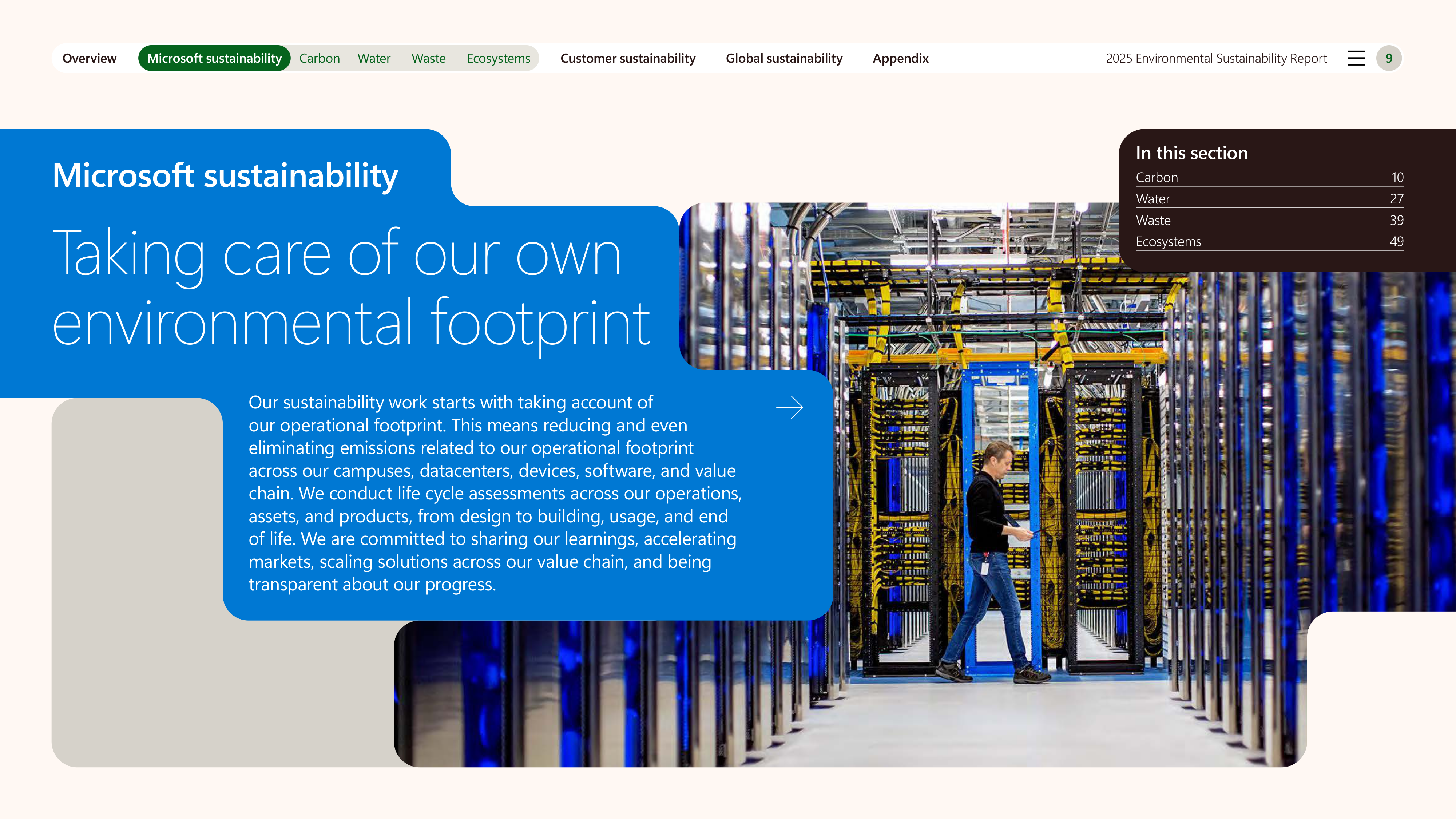 Microsoft Environmental Sustainability Report — page 9