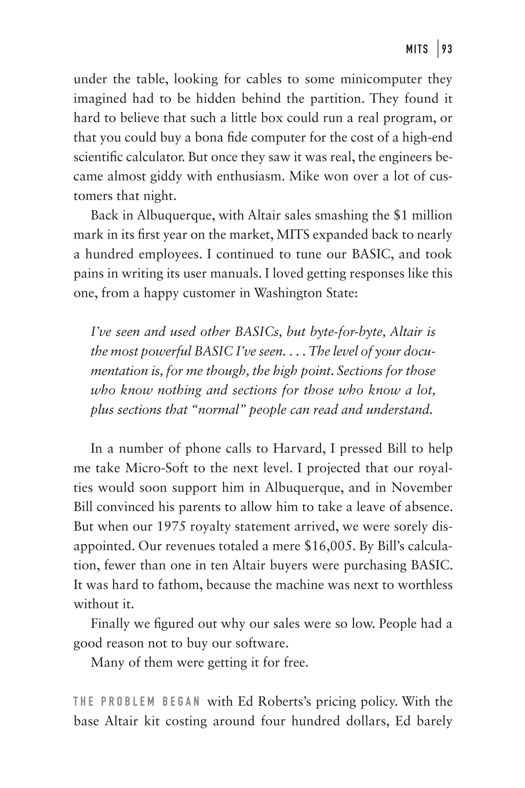 Microsoft Idea Man A Memoir by the Co-founder of Microsoft Biography — page 105
