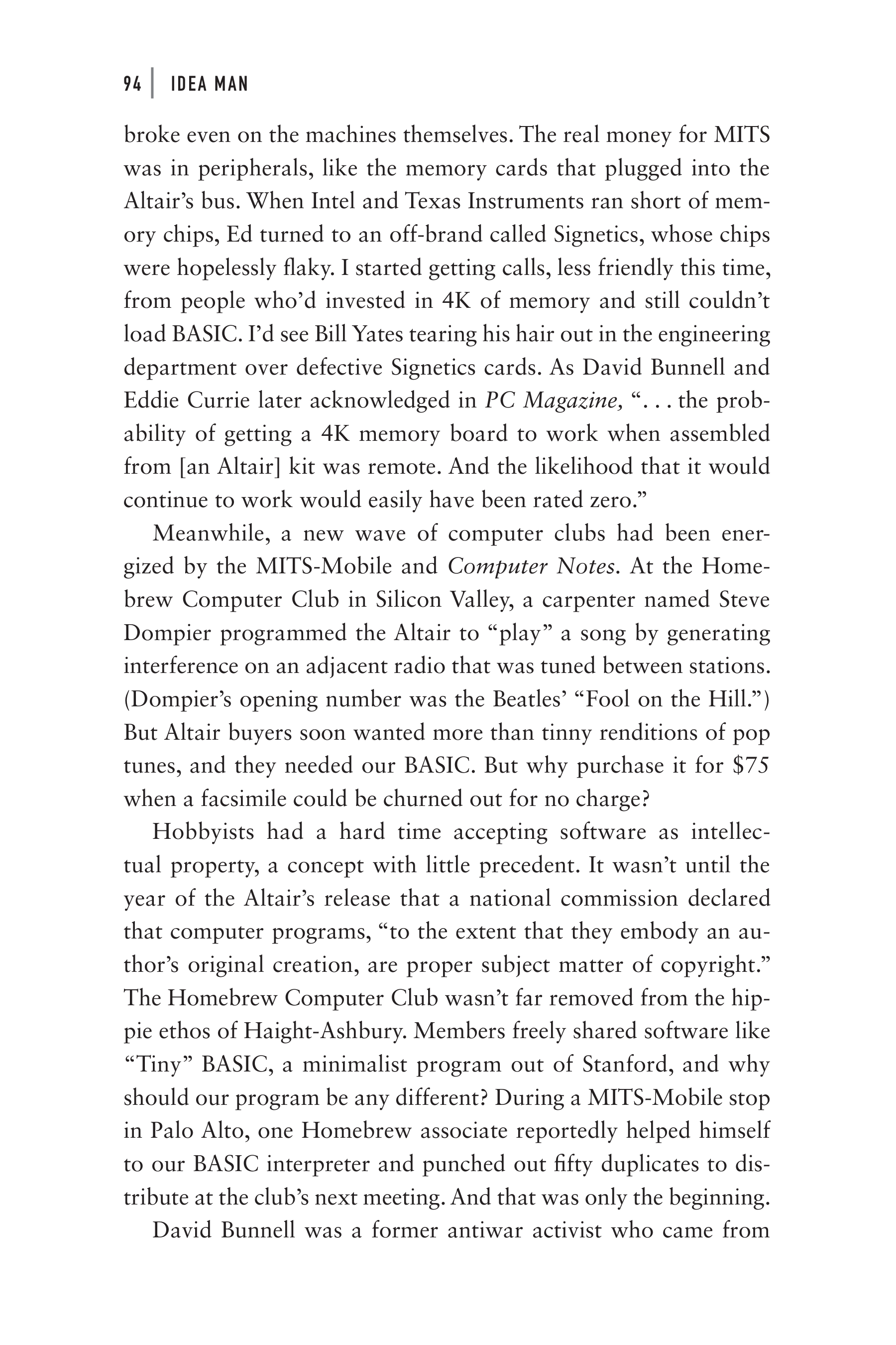 Microsoft Idea Man A Memoir by the Co-founder of Microsoft Biography — page 106