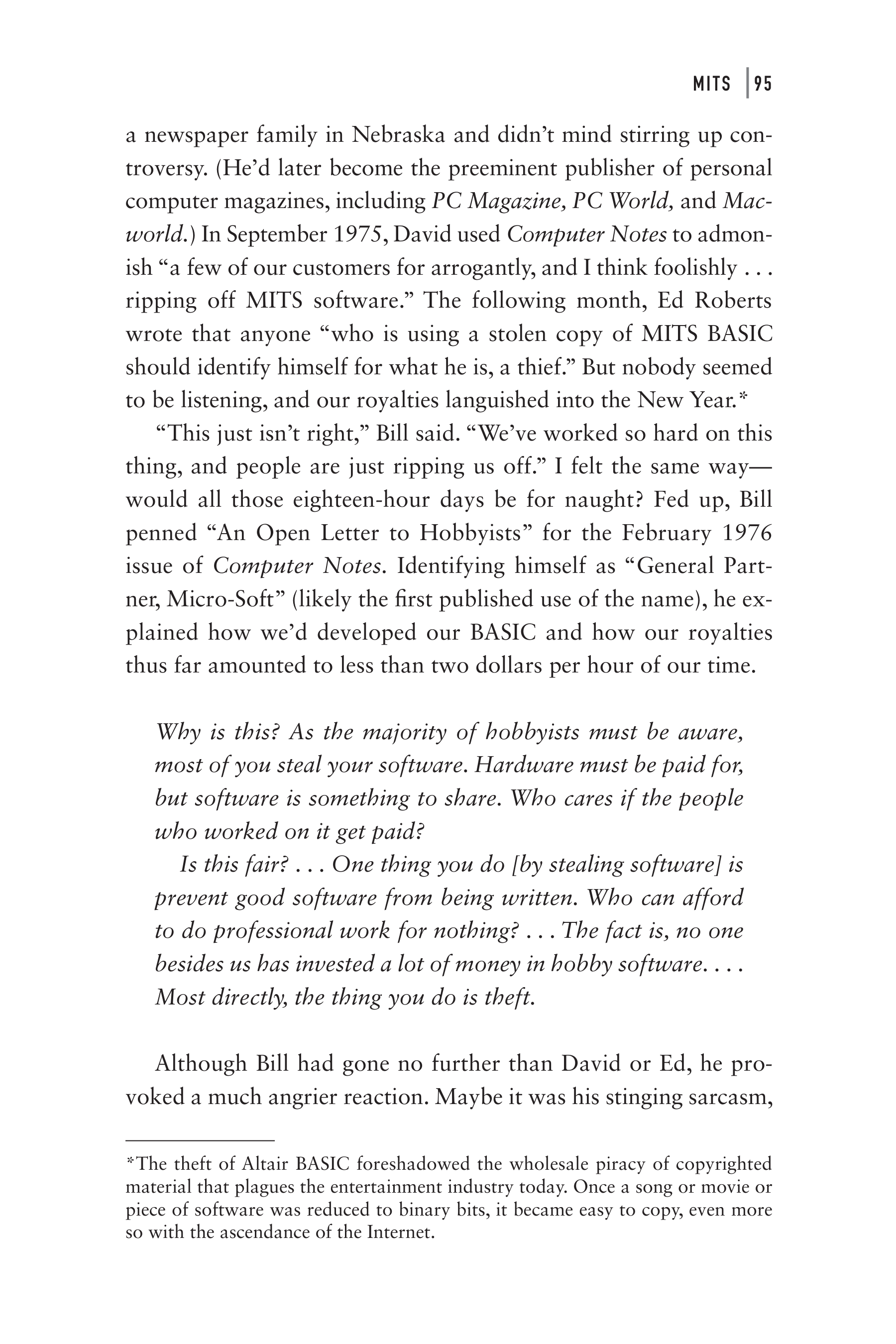 Microsoft Idea Man A Memoir by the Co-founder of Microsoft Biography — page 107