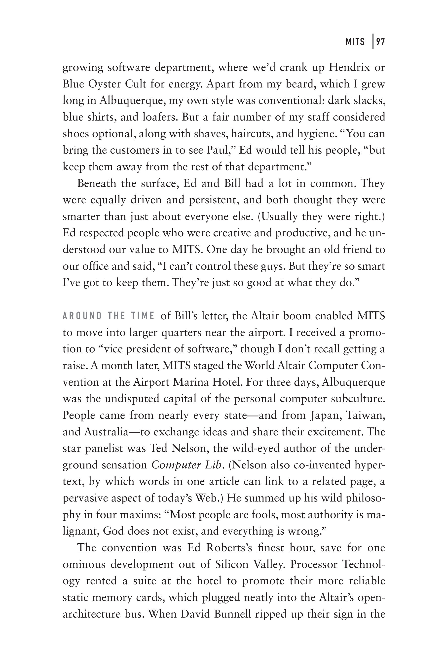 Microsoft Idea Man A Memoir by the Co-founder of Microsoft Biography — page 109