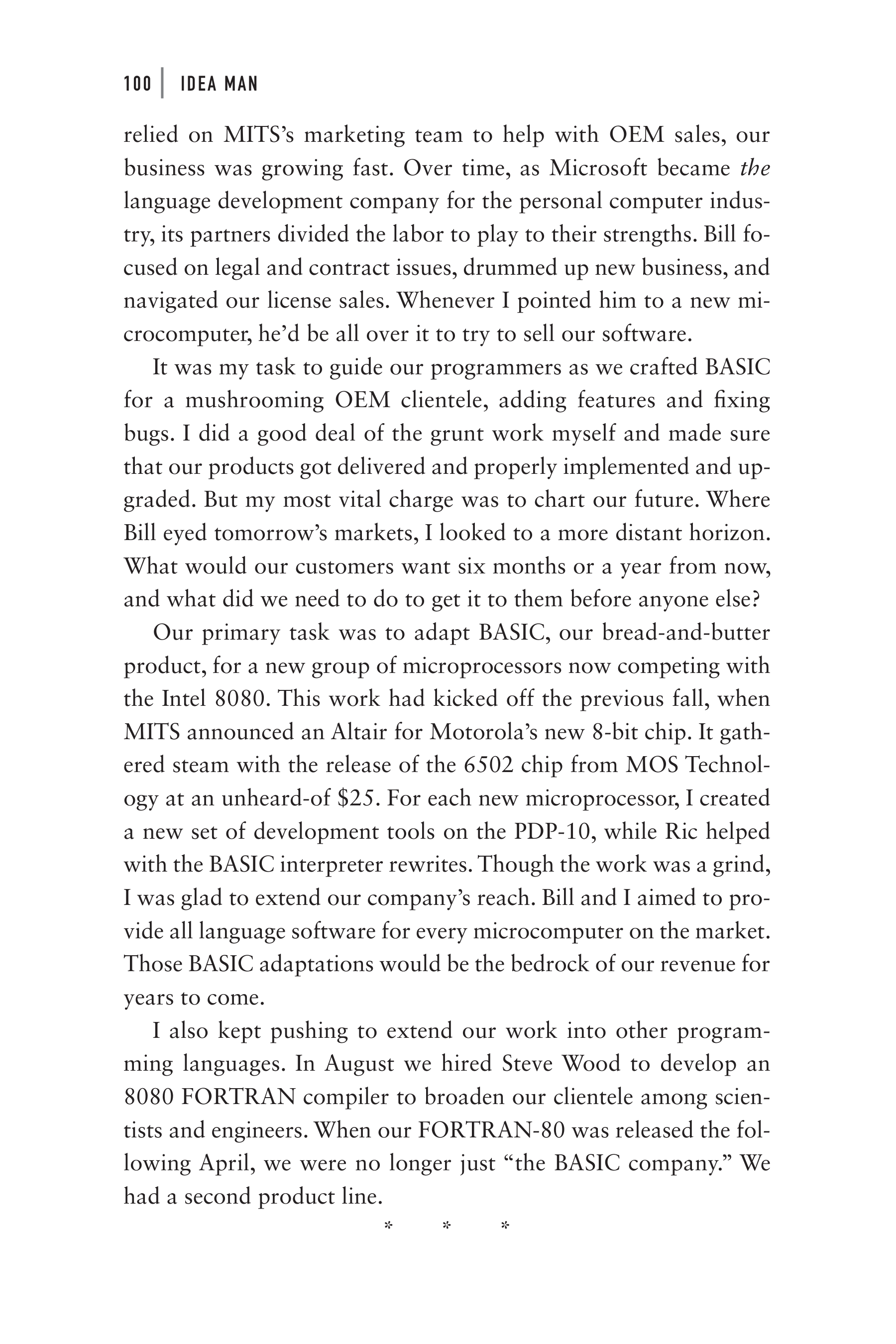 Microsoft Idea Man A Memoir by the Co-founder of Microsoft Biography — page 112