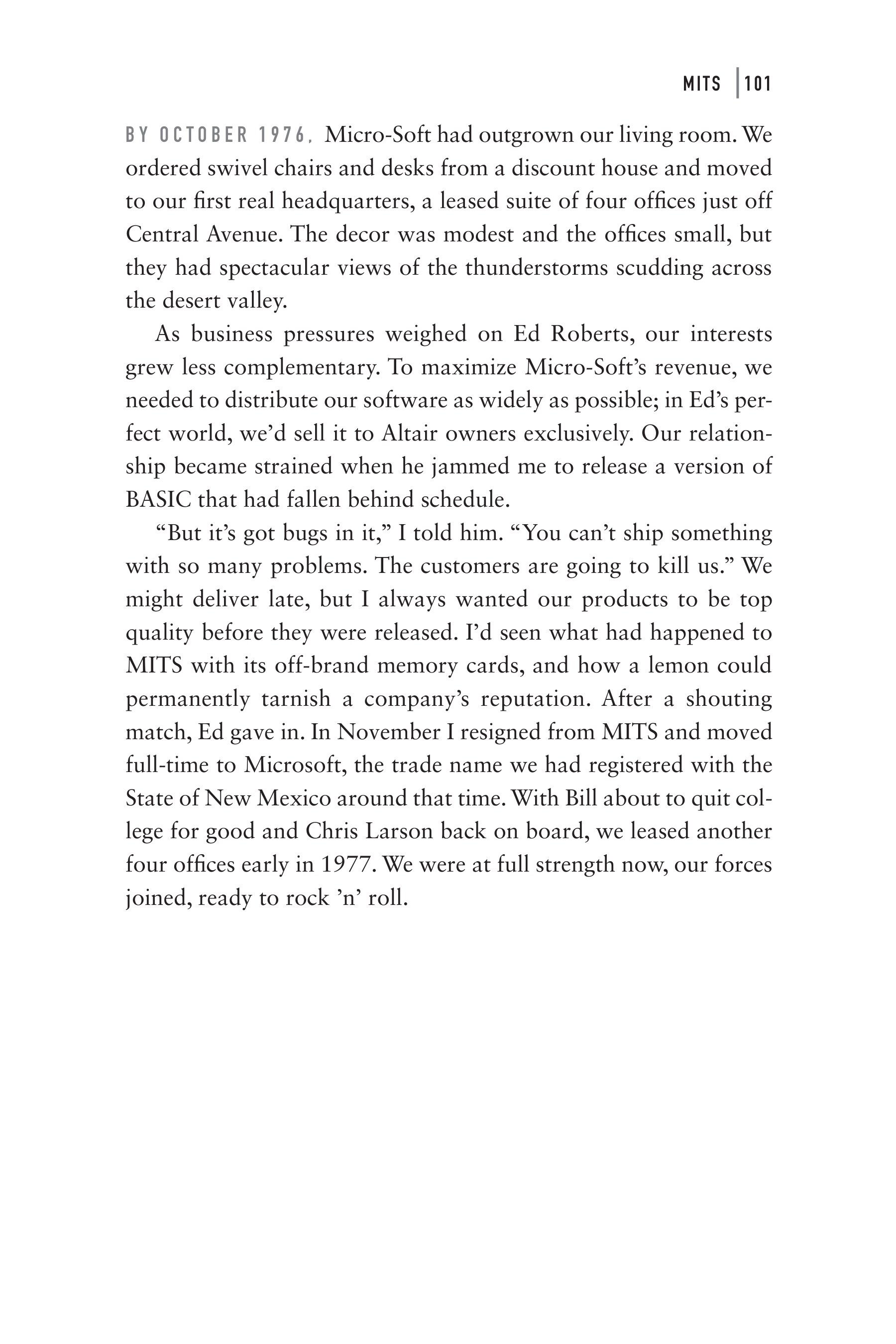Microsoft Idea Man A Memoir by the Co-founder of Microsoft Biography — page 113