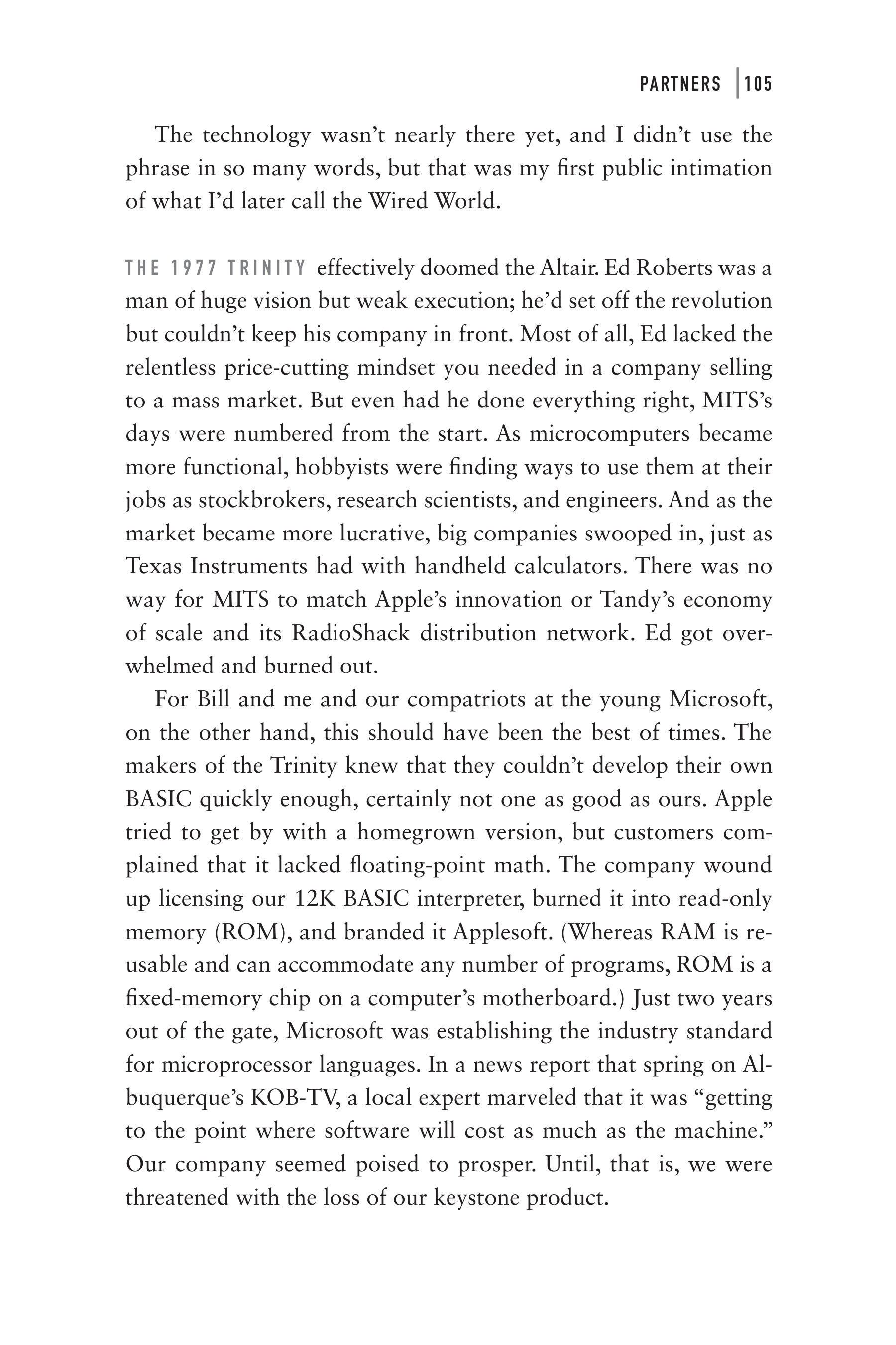 Microsoft Idea Man A Memoir by the Co-founder of Microsoft Biography — page 117
