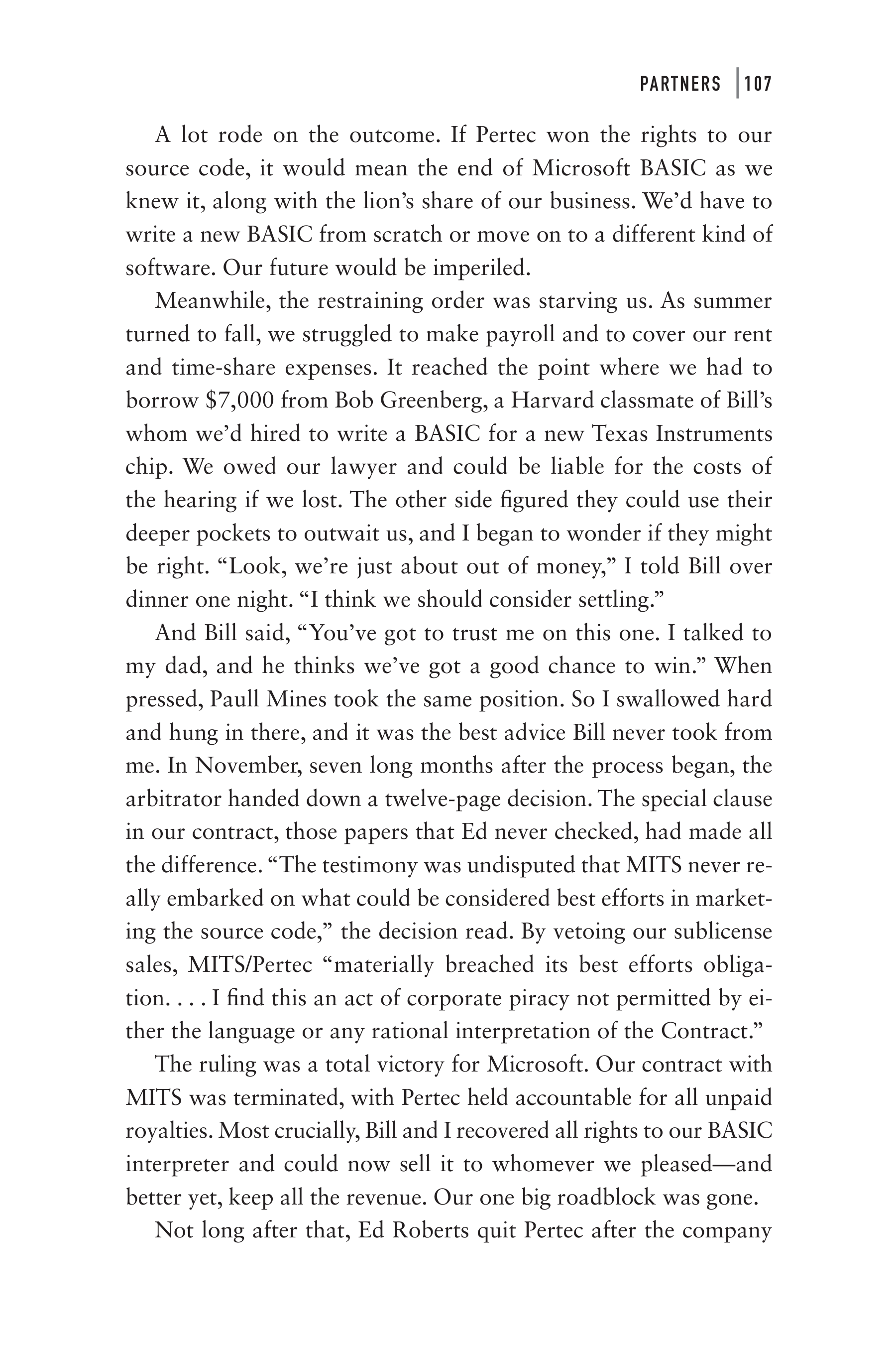 Microsoft Idea Man A Memoir by the Co-founder of Microsoft Biography — page 119