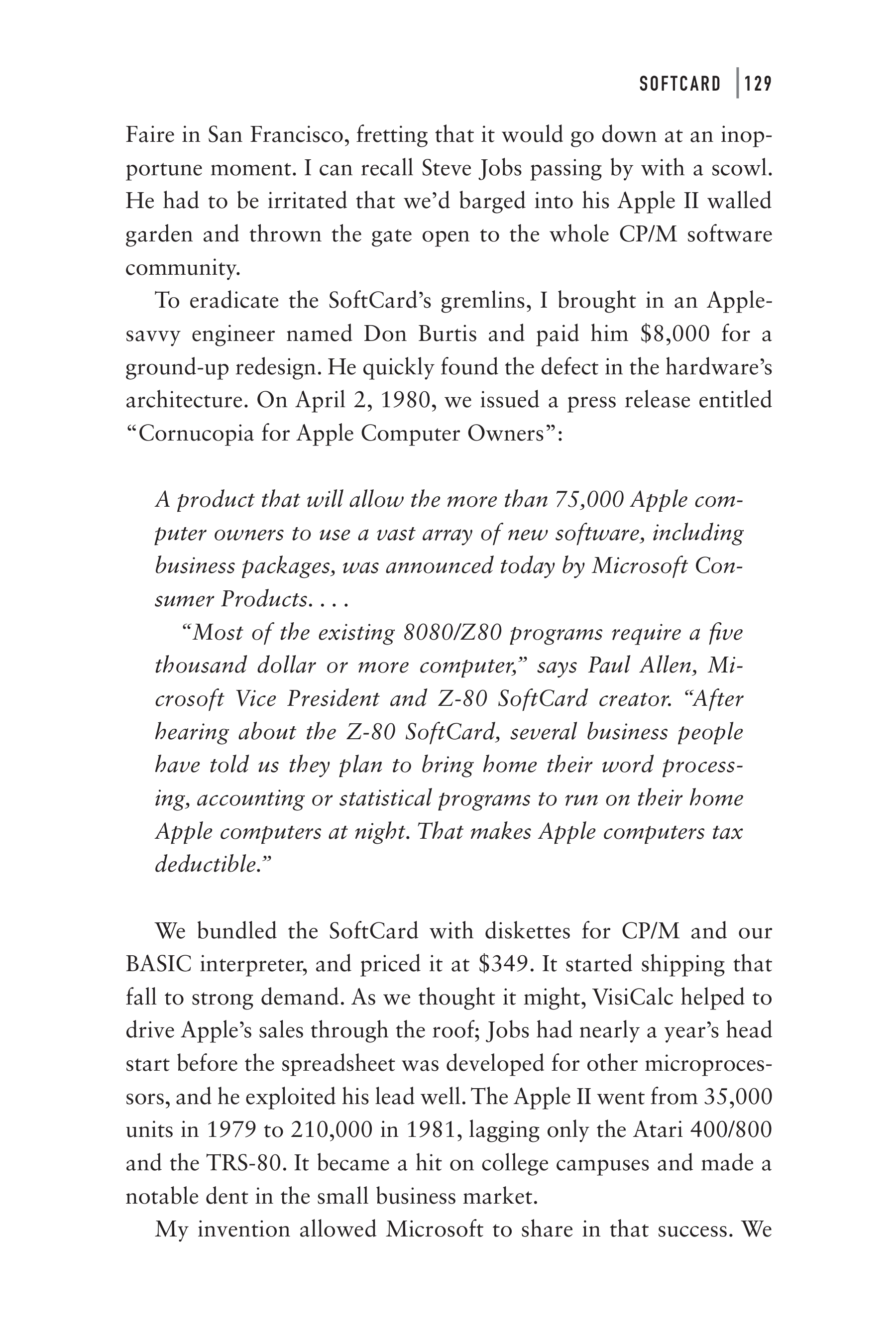 Microsoft Idea Man A Memoir by the Co-founder of Microsoft Biography — page 141