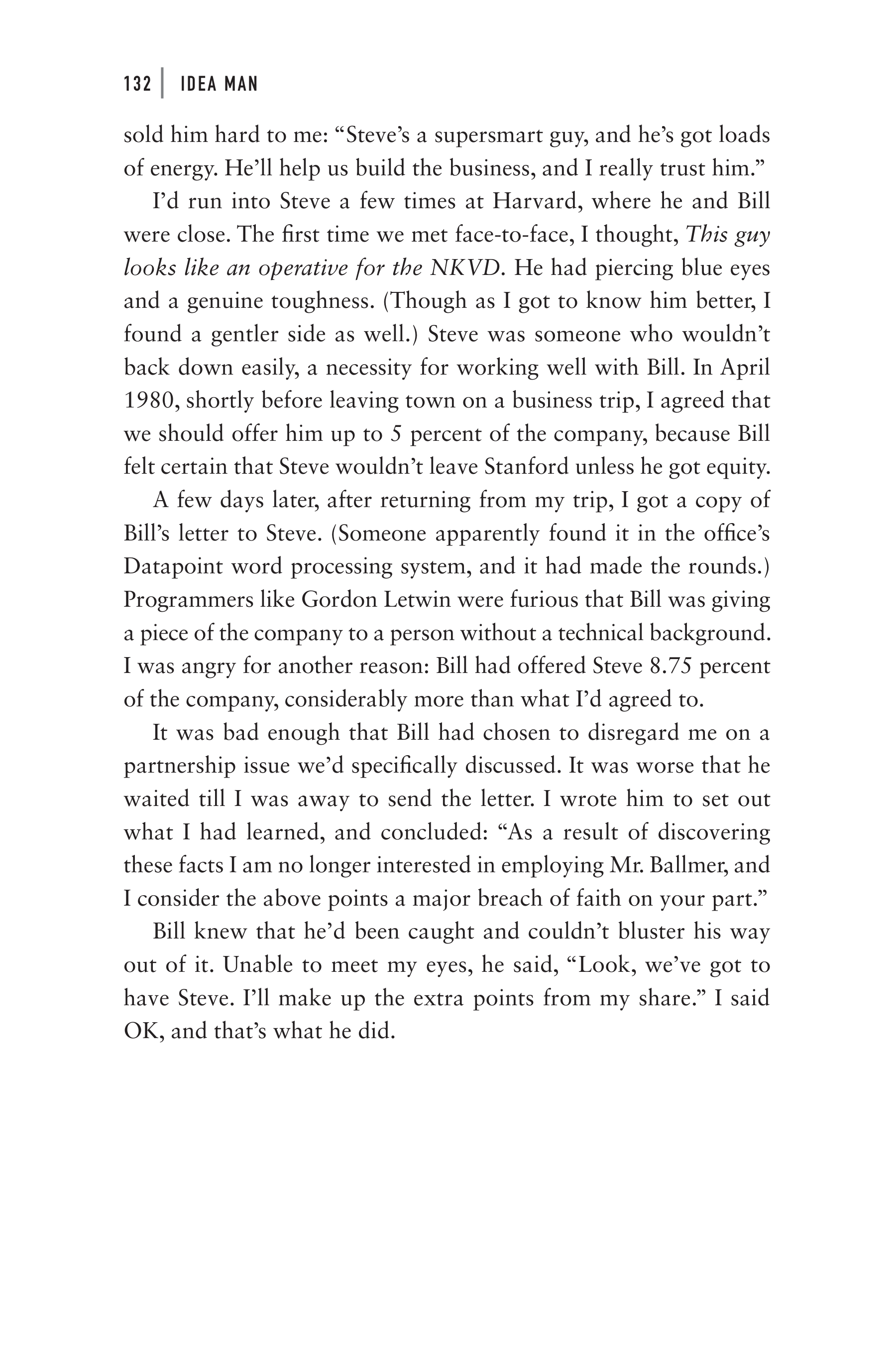 Microsoft Idea Man A Memoir by the Co-founder of Microsoft Biography — page 144