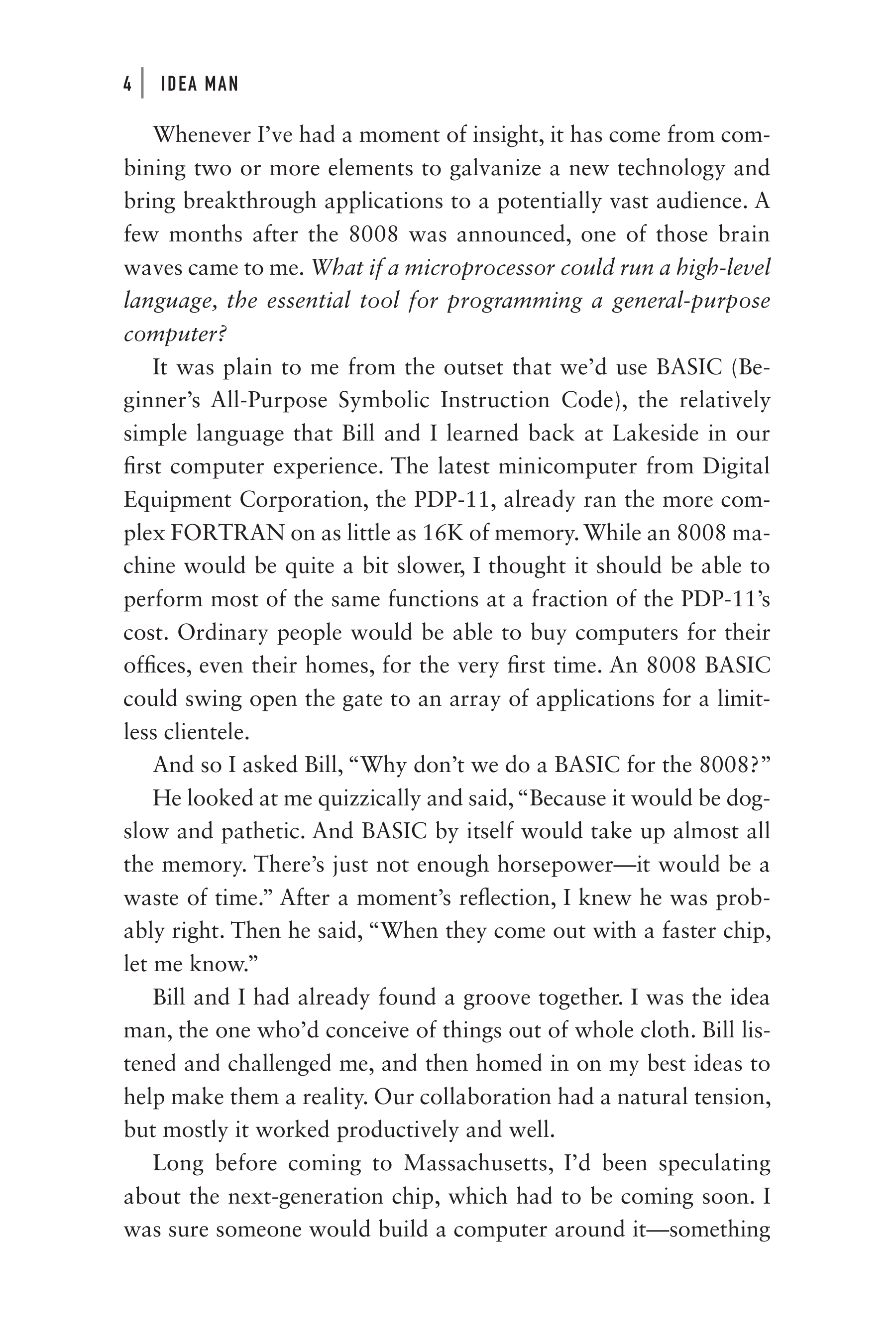 Microsoft Idea Man A Memoir by the Co-founder of Microsoft Biography — page 16