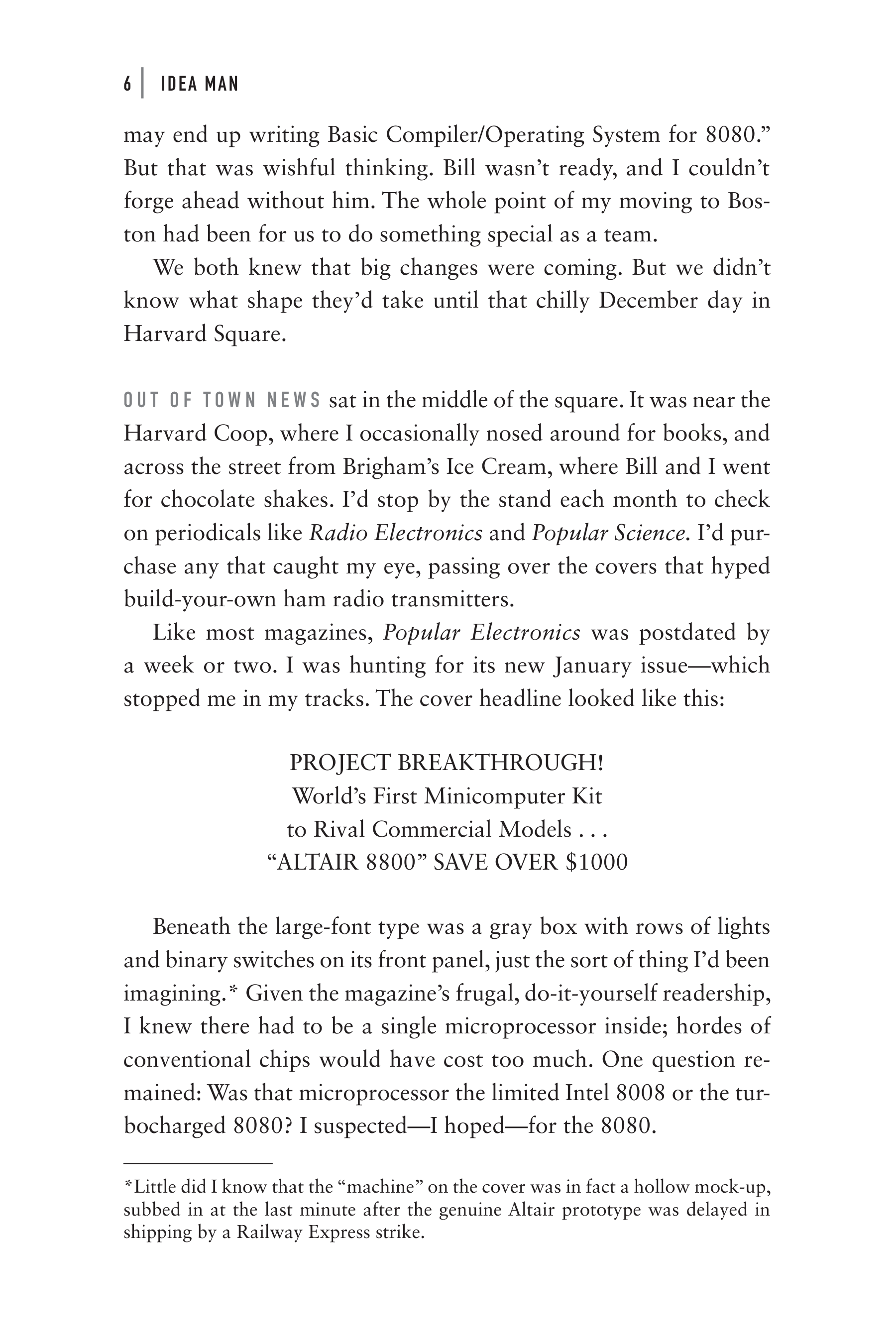 Microsoft Idea Man A Memoir by the Co-founder of Microsoft Biography — page 18