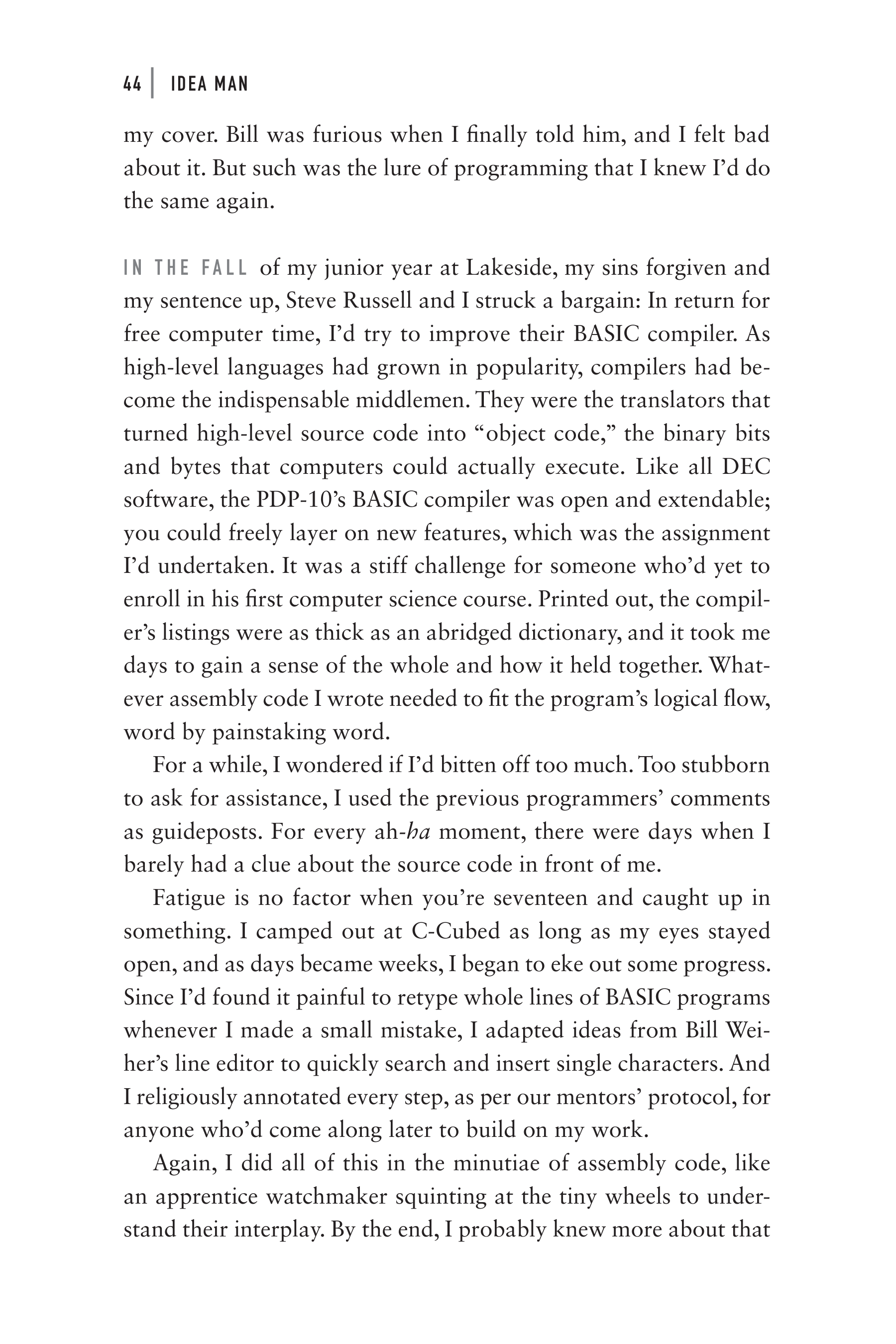 Microsoft Idea Man A Memoir by the Co-founder of Microsoft Biography — page 56