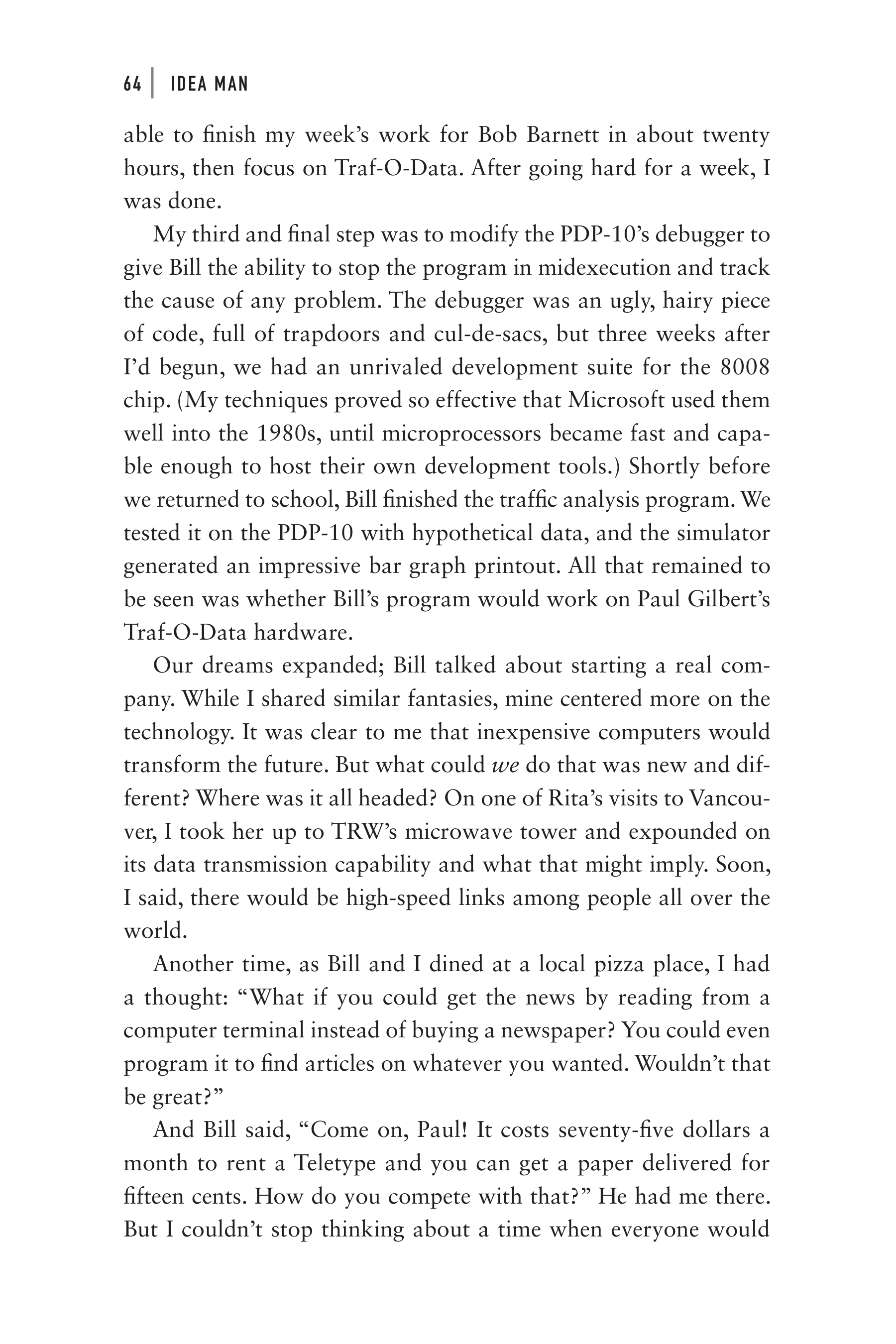 Microsoft Idea Man A Memoir by the Co-founder of Microsoft Biography — page 76