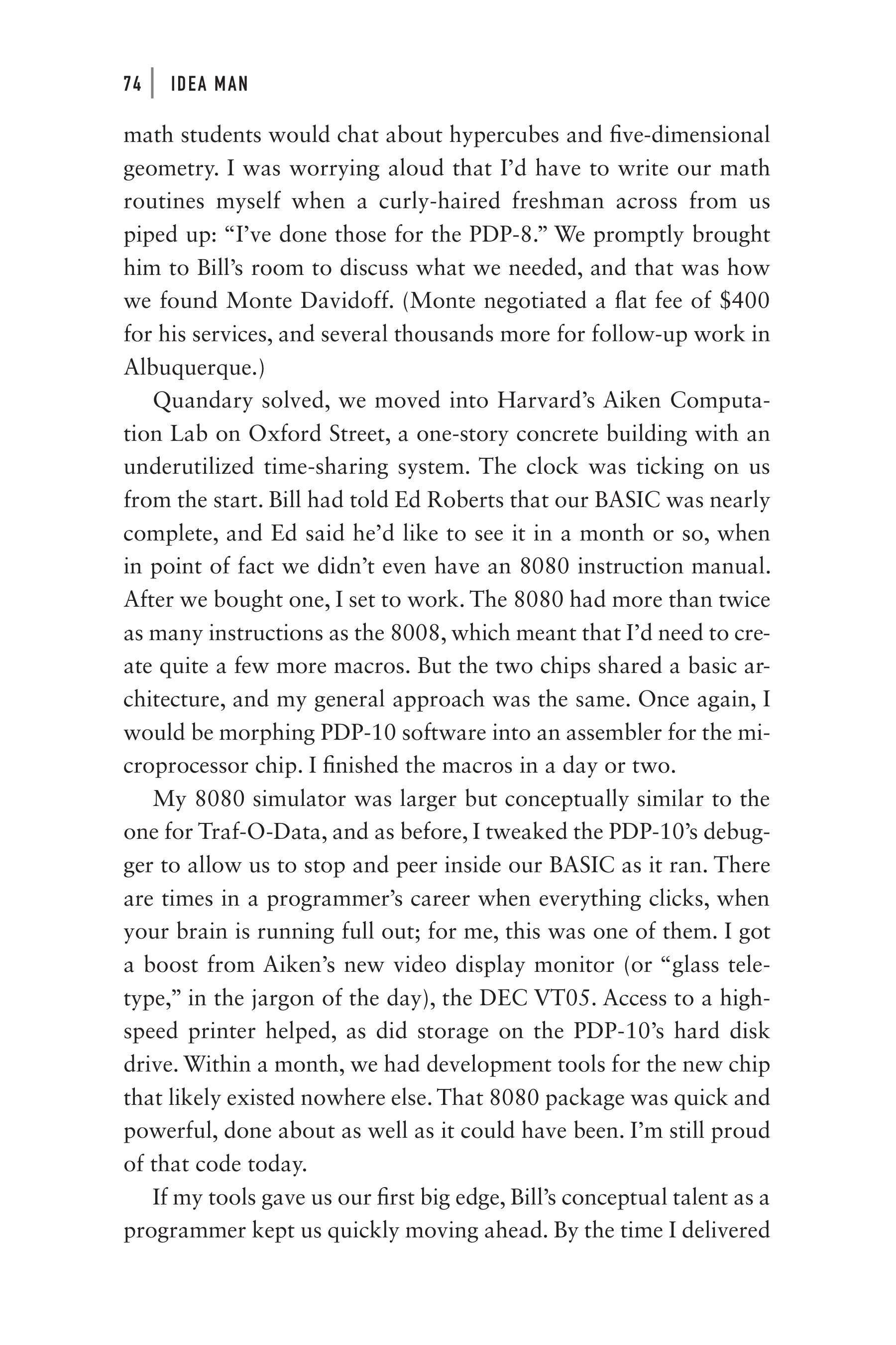 Microsoft Idea Man A Memoir by the Co-founder of Microsoft Biography — page 86