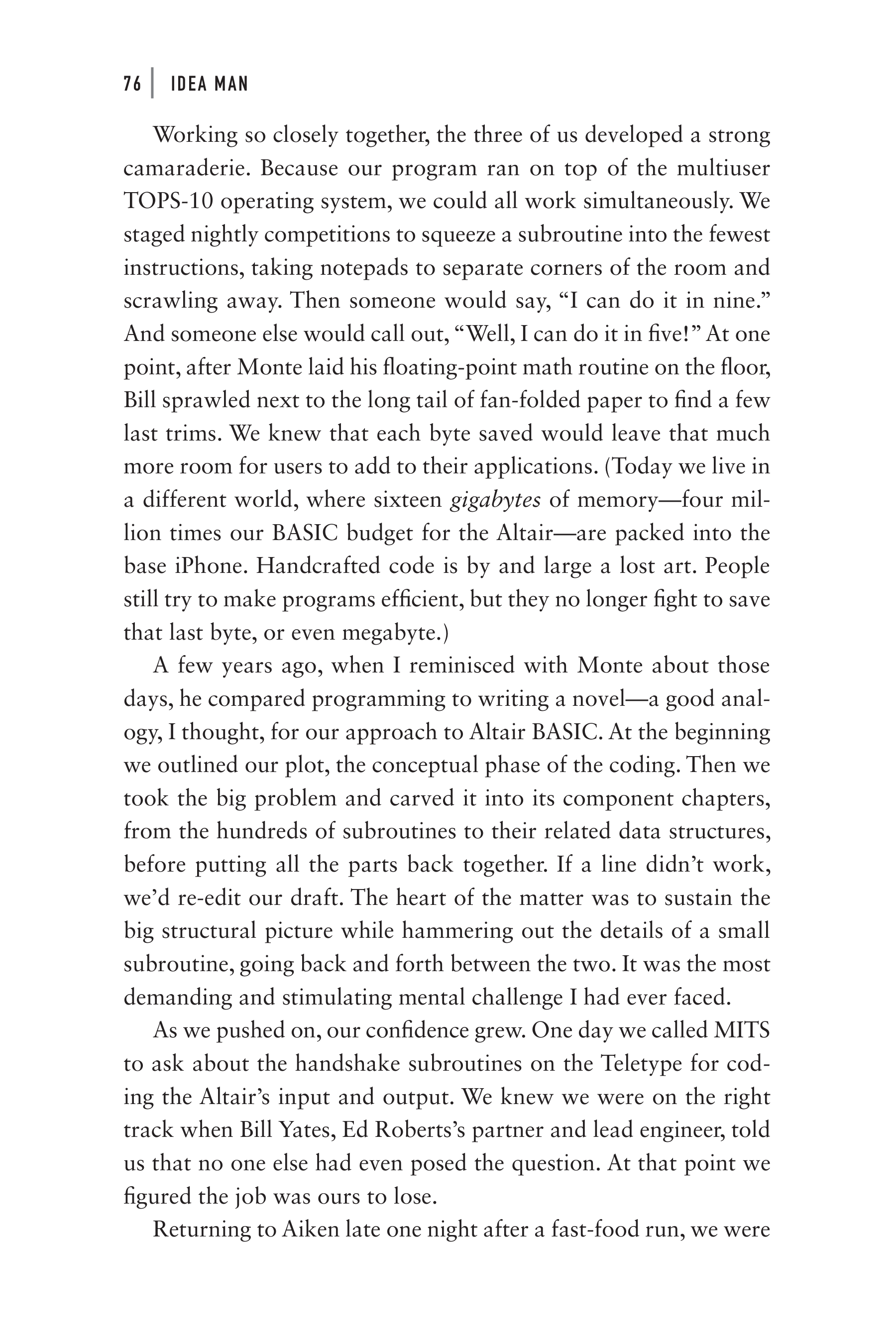 Microsoft Idea Man A Memoir by the Co-founder of Microsoft Biography — page 88