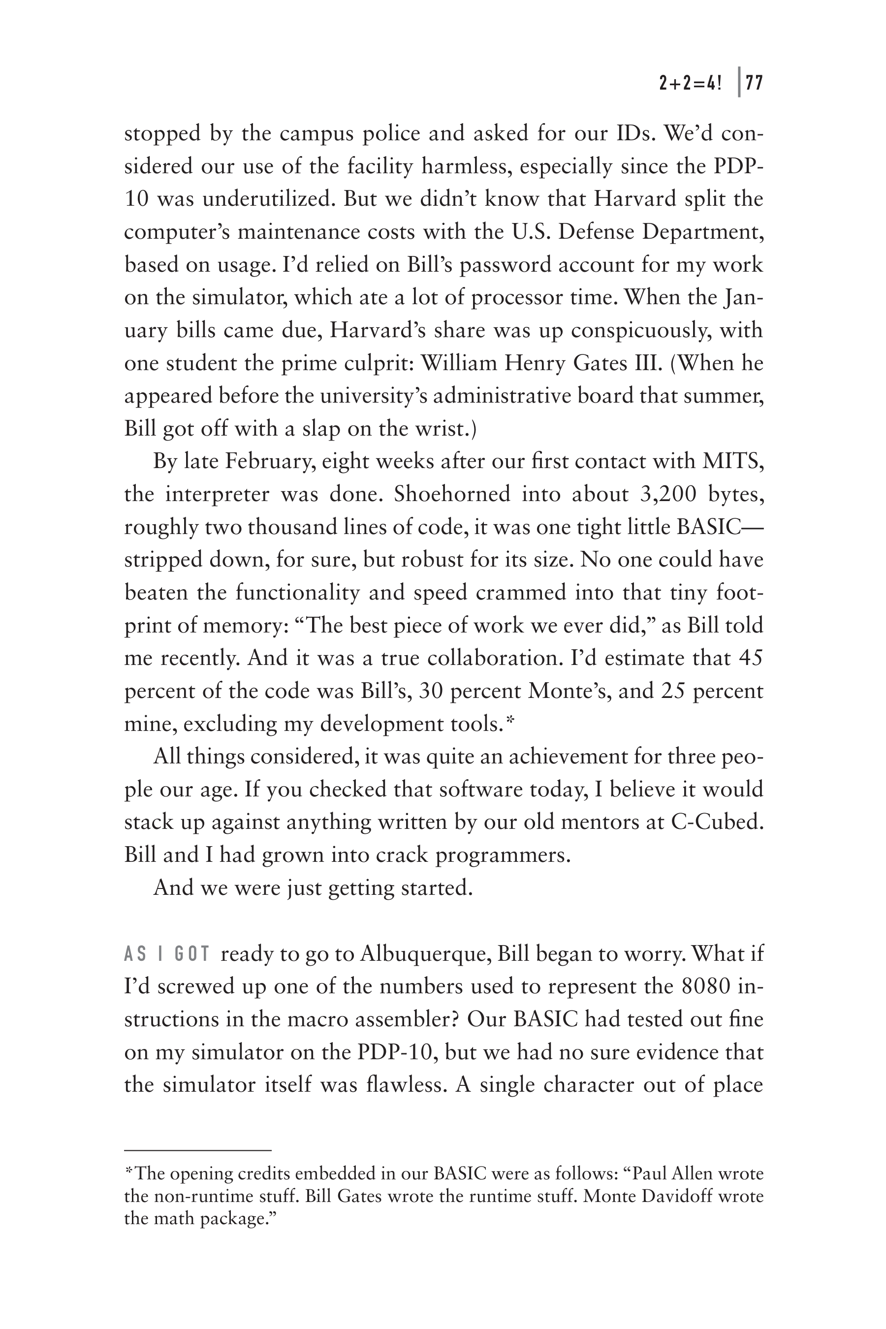 Microsoft Idea Man A Memoir by the Co-founder of Microsoft Biography — page 89