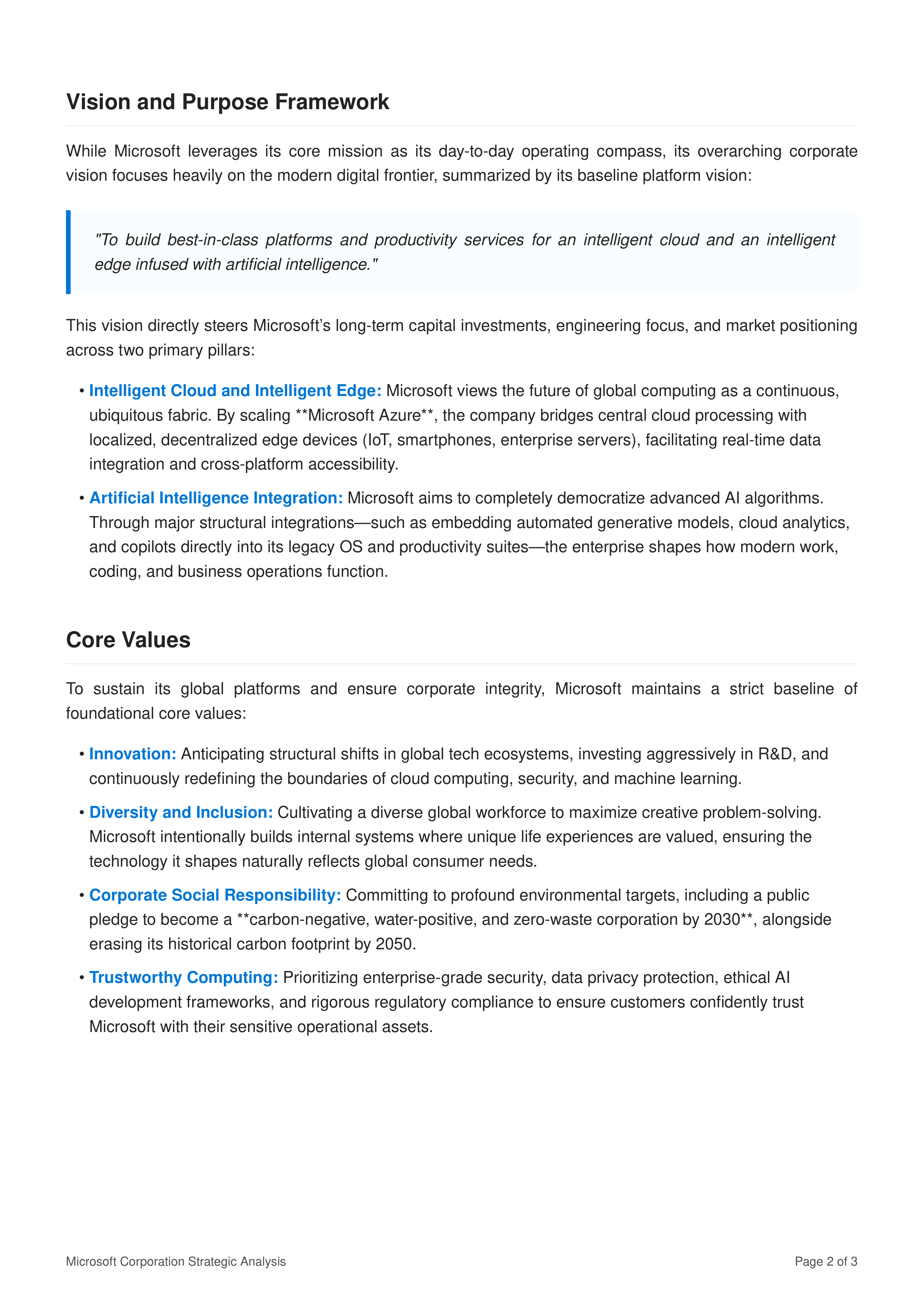 Microsoft Mission Statement — page 2