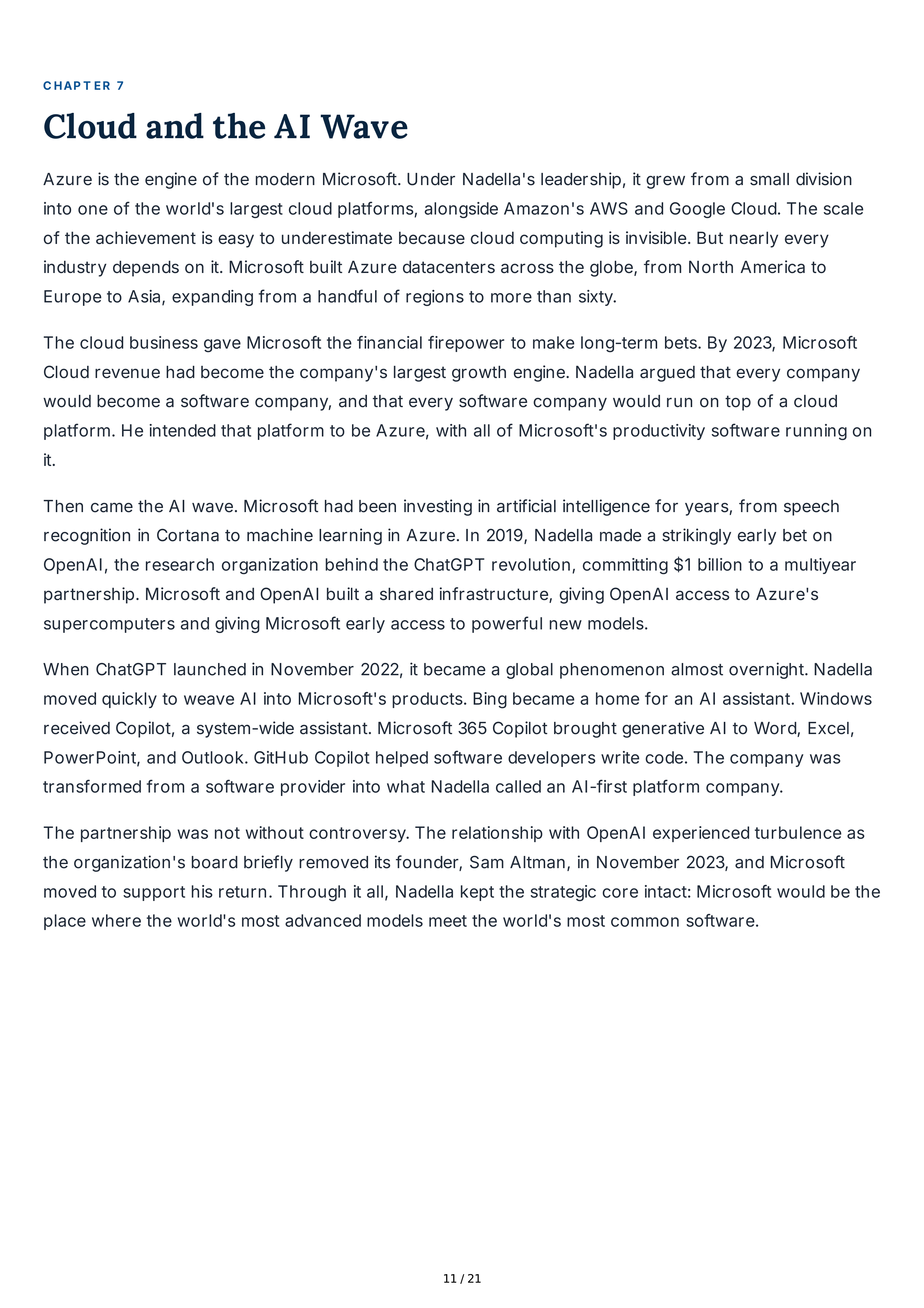 Microsoft Satya Nadella Biography — page 11