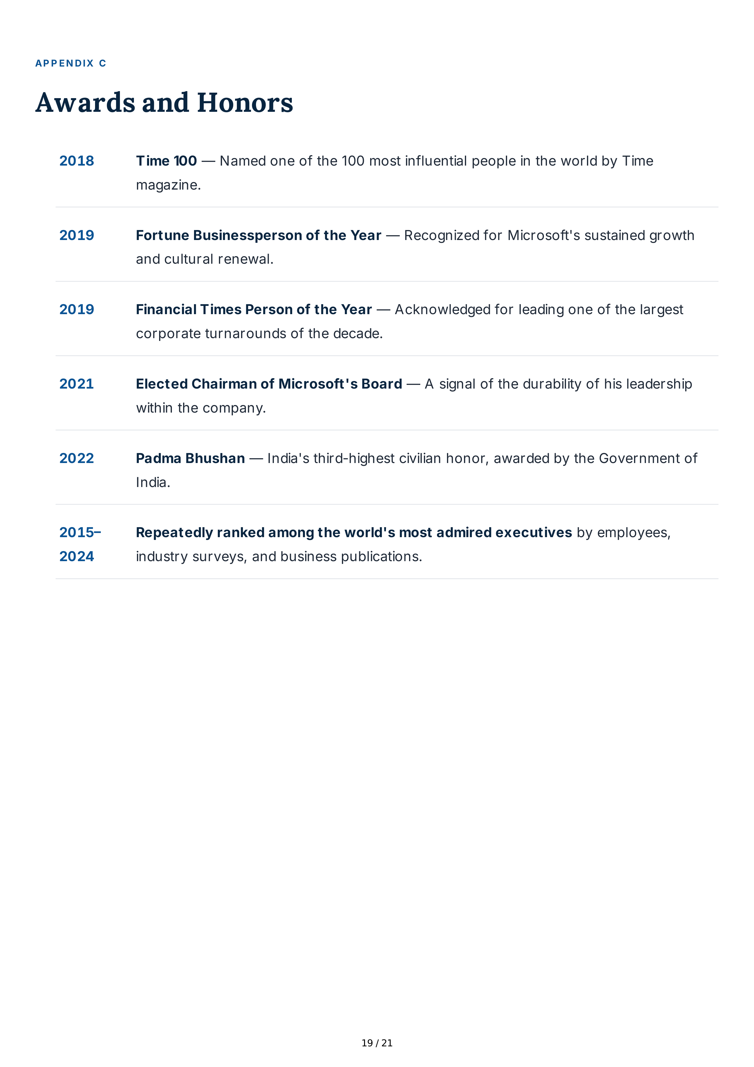Microsoft Satya Nadella Biography — page 19