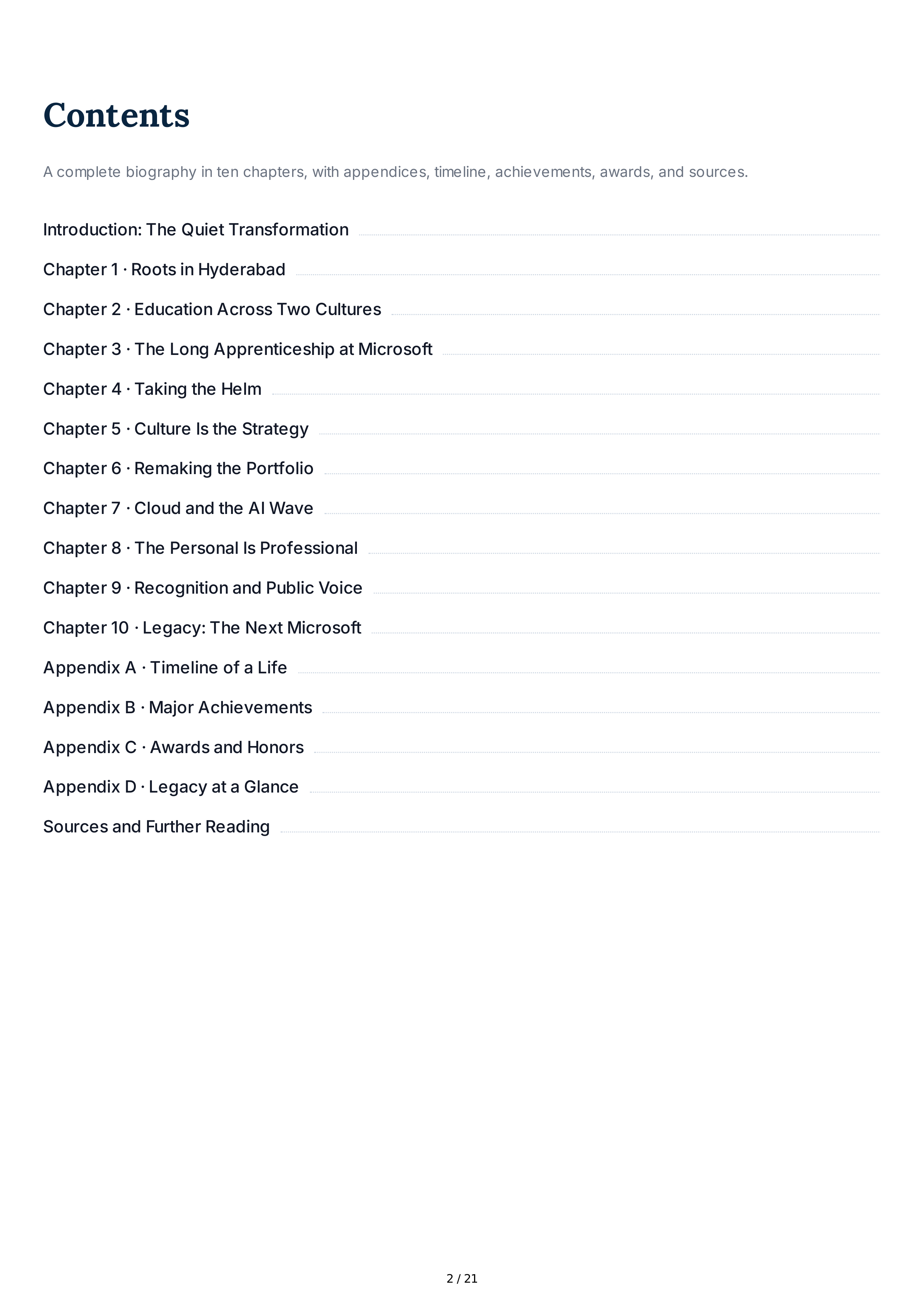 Microsoft Satya Nadella Biography — page 2