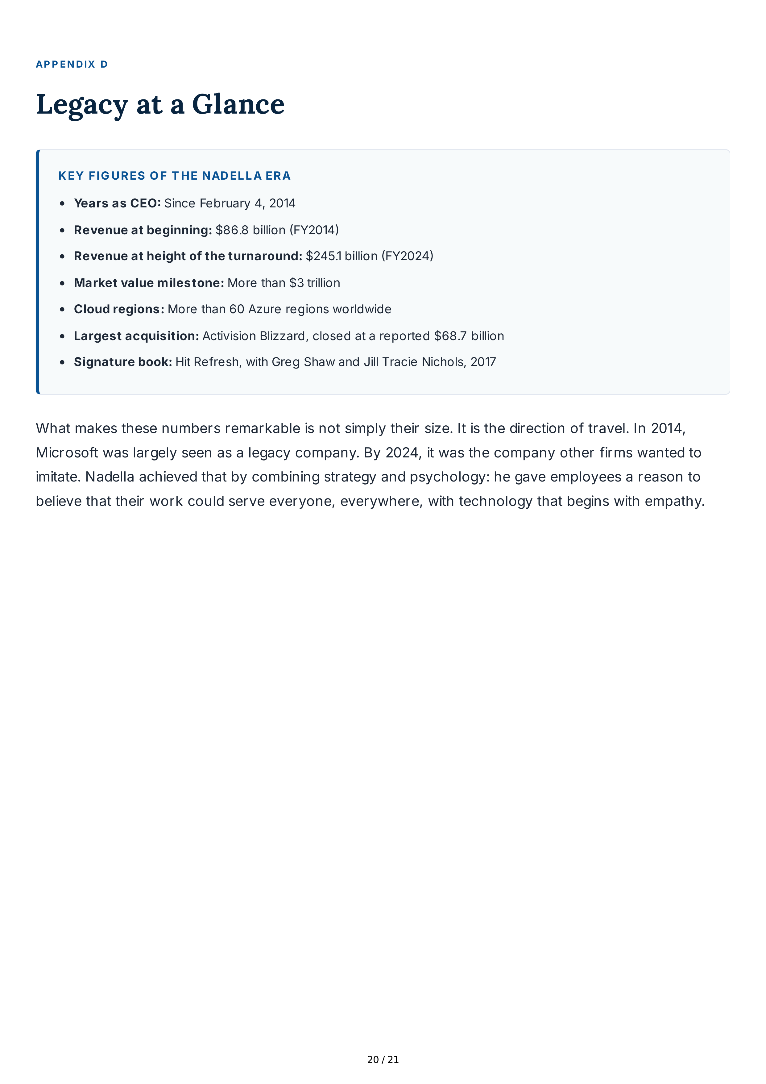 Microsoft Satya Nadella Biography — page 20