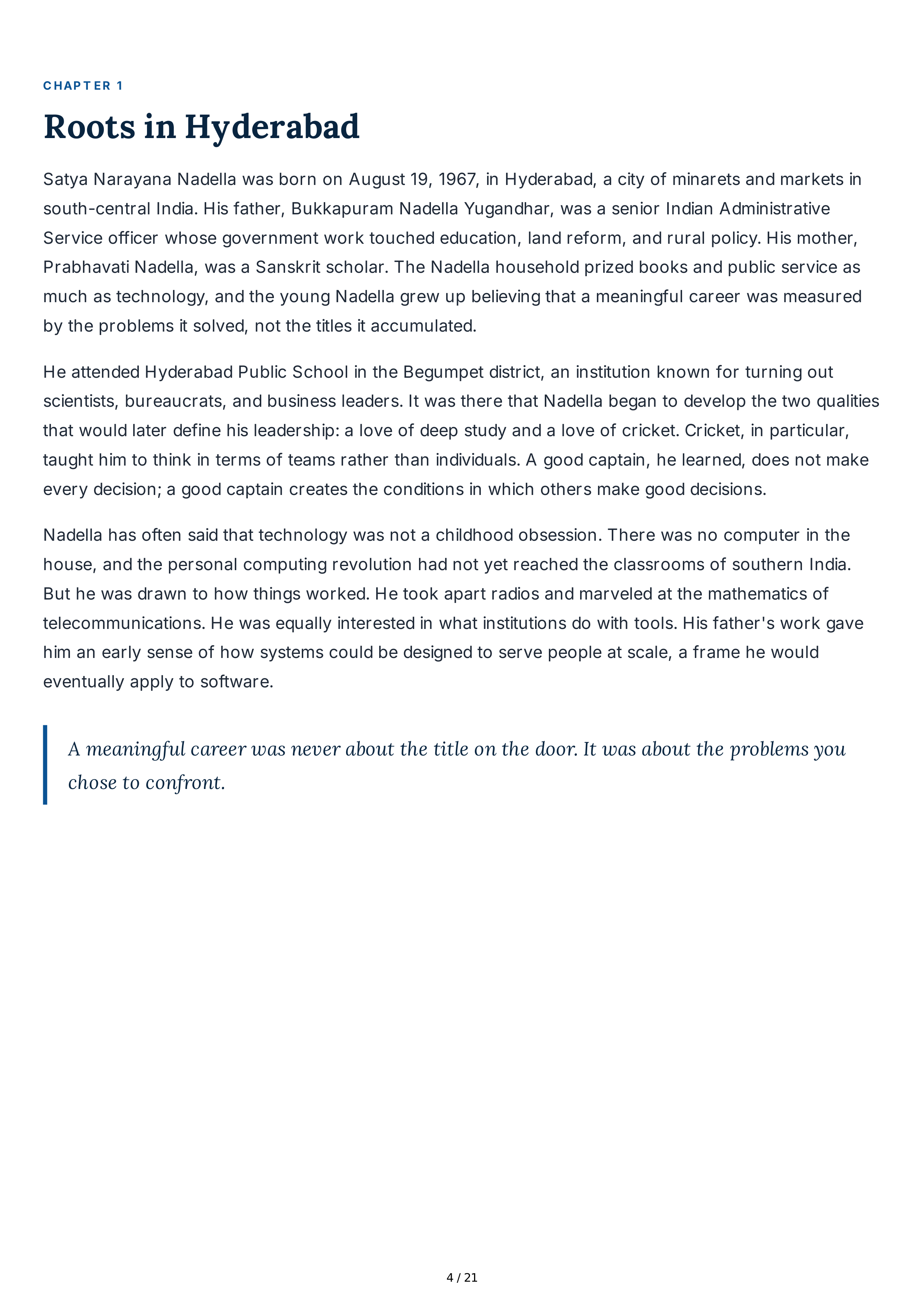 Microsoft Satya Nadella Biography — page 4