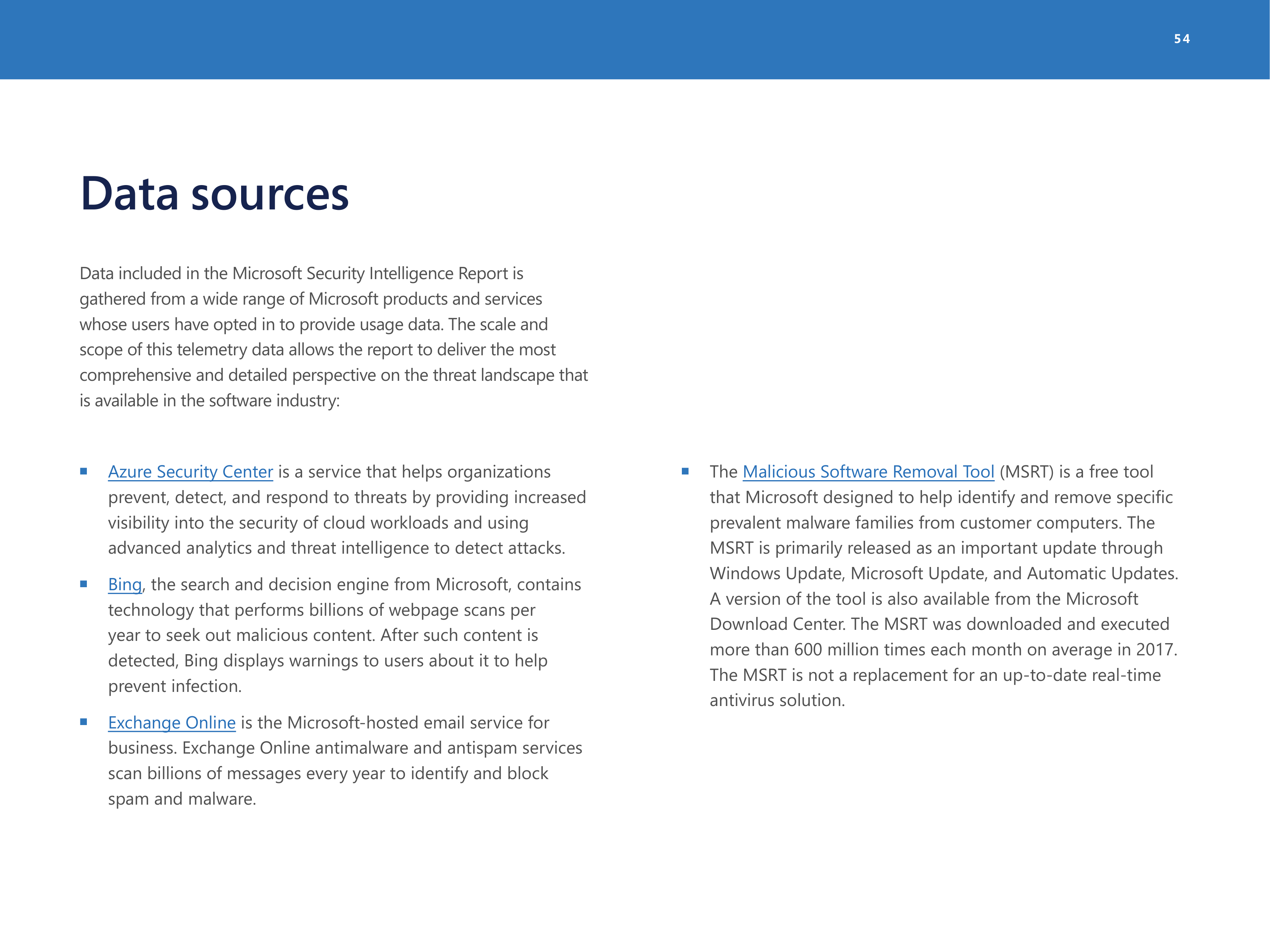 Microsoft Security Intelligence Report — page 54