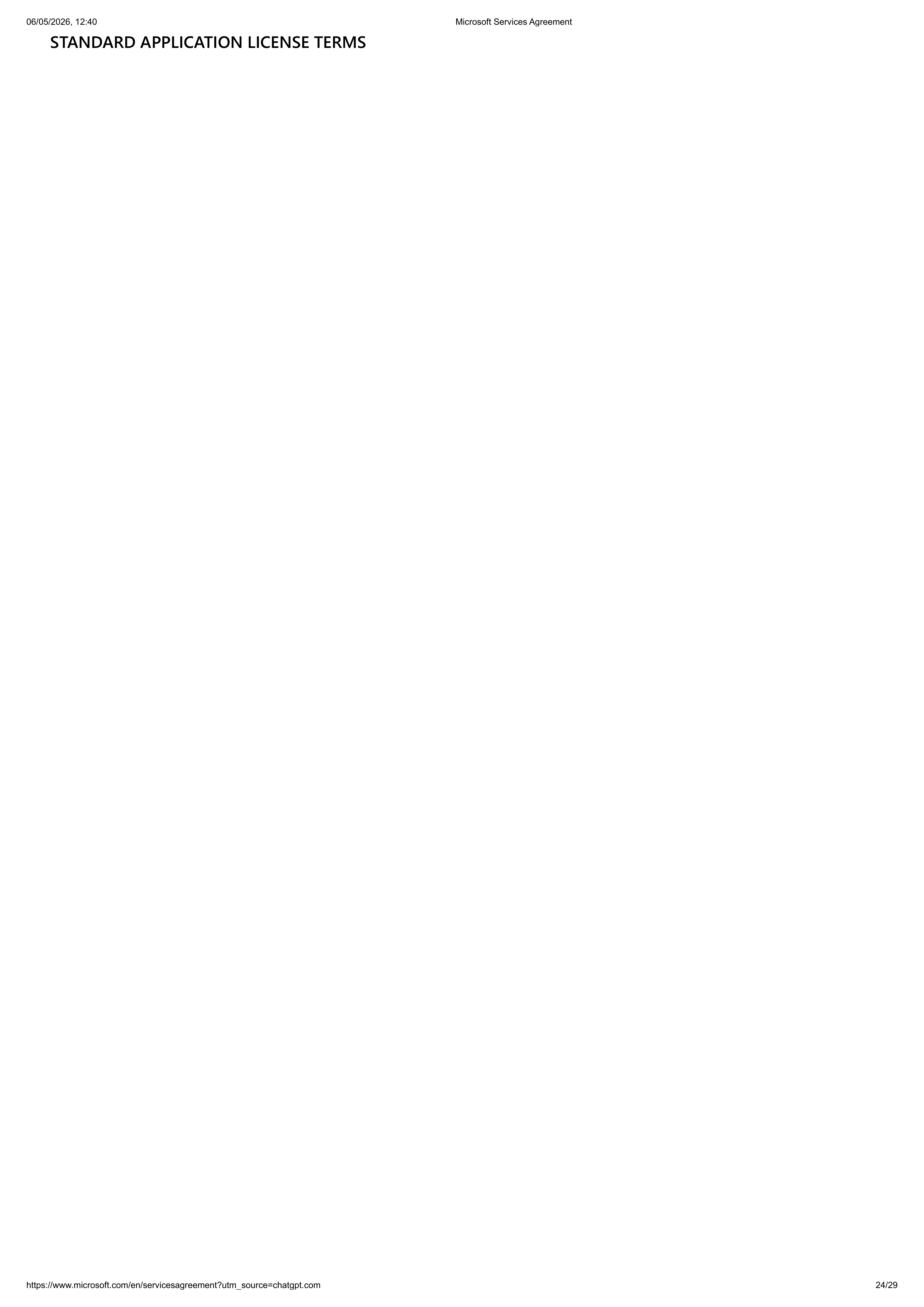 MICROSOFT SERVICE AGREEMENT — page 24