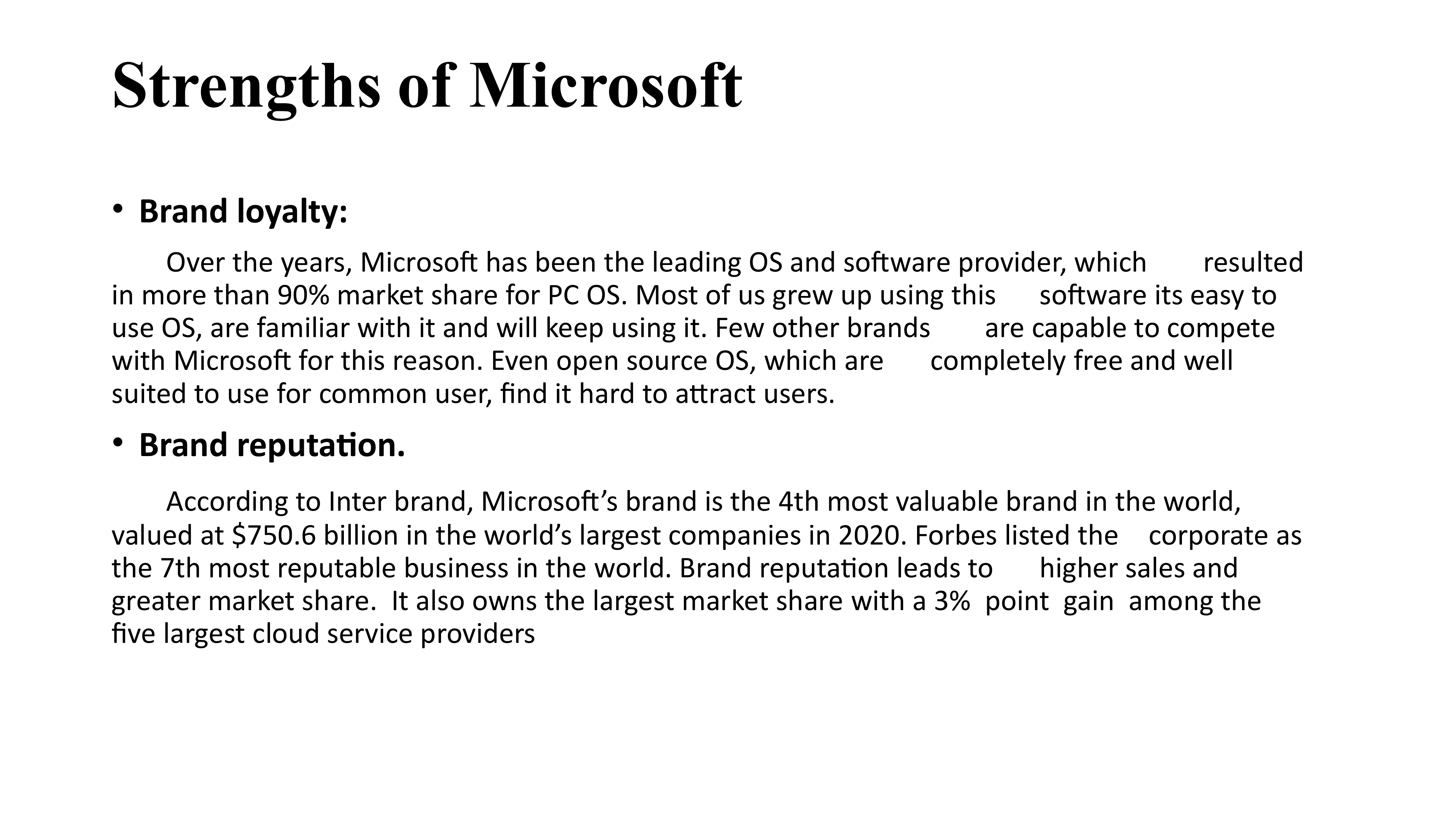 Microsoft Swot Analysis  — page 13