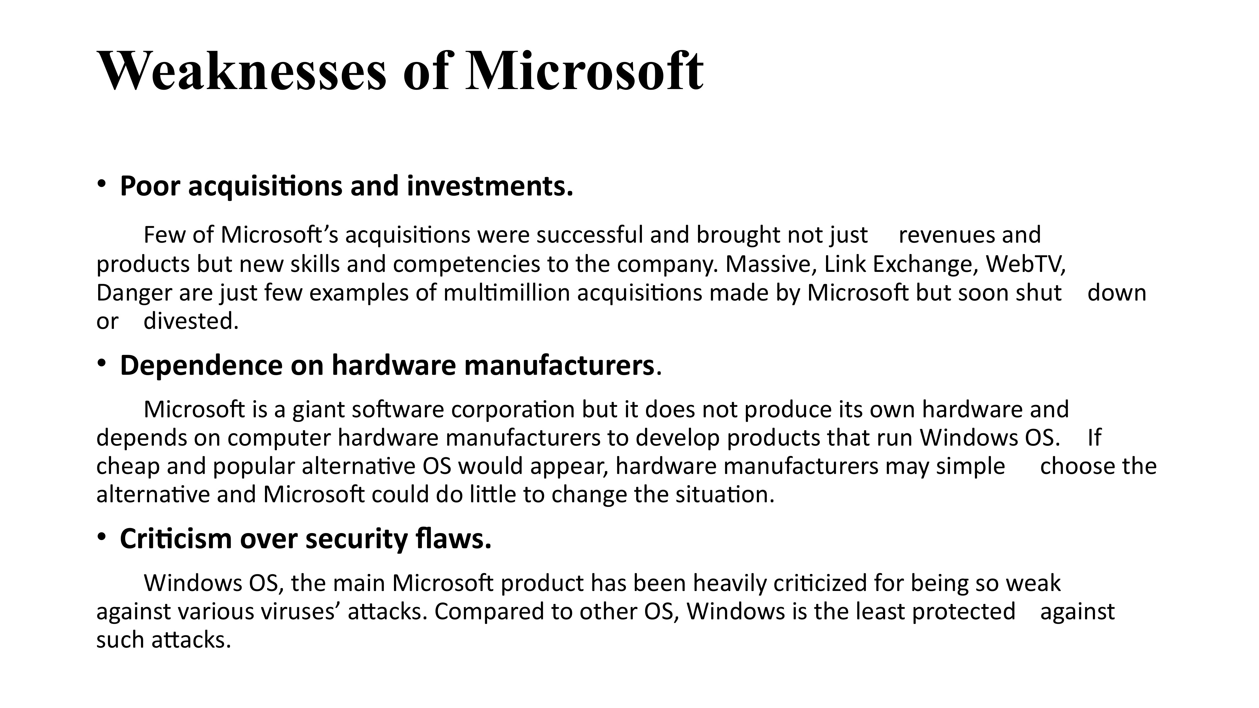 Microsoft Swot Analysis  — page 17