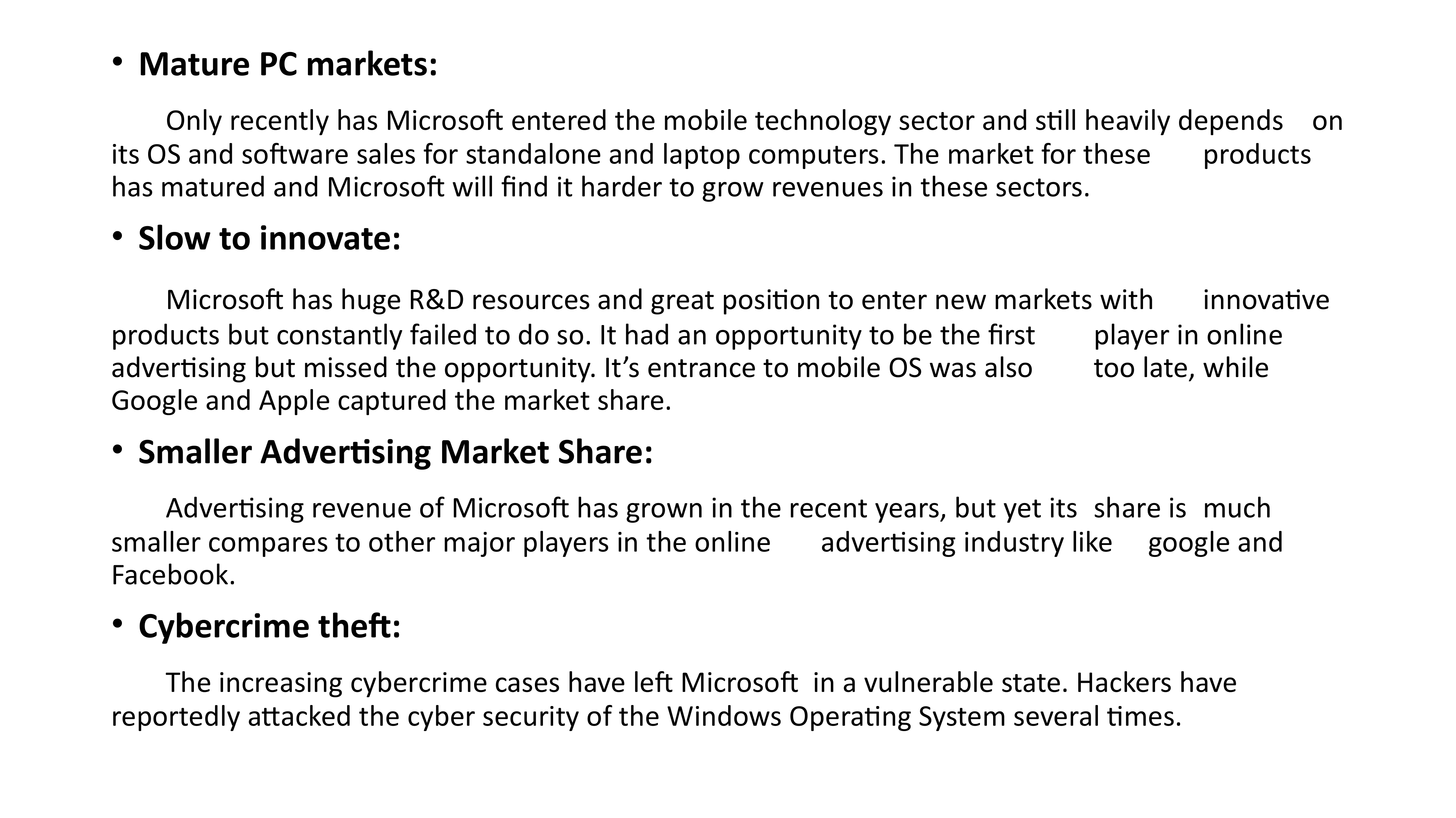 Microsoft Swot Analysis  — page 18