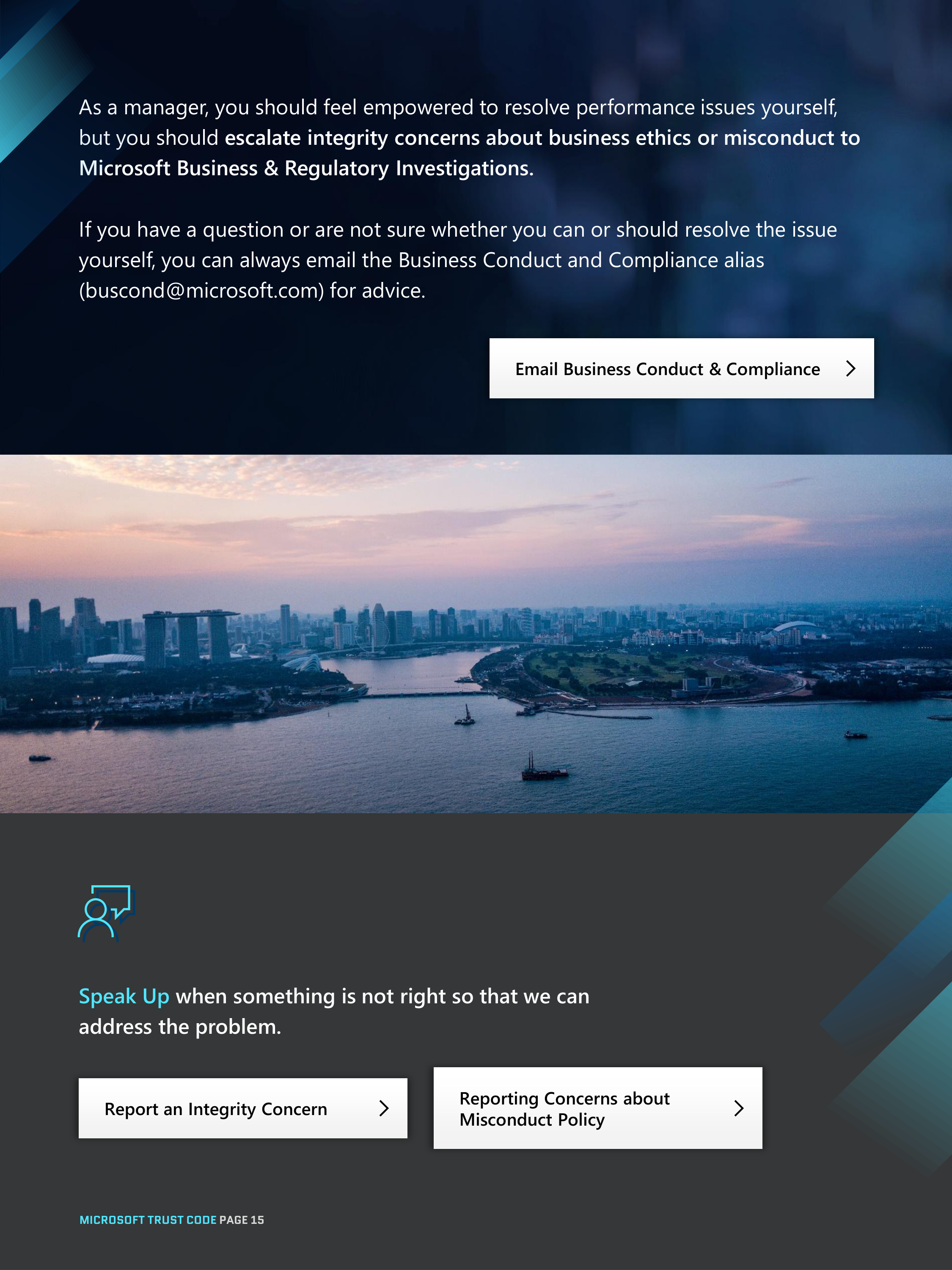 Microsoft Trust Code (Standards of Business Conduct) Handbook — page 15