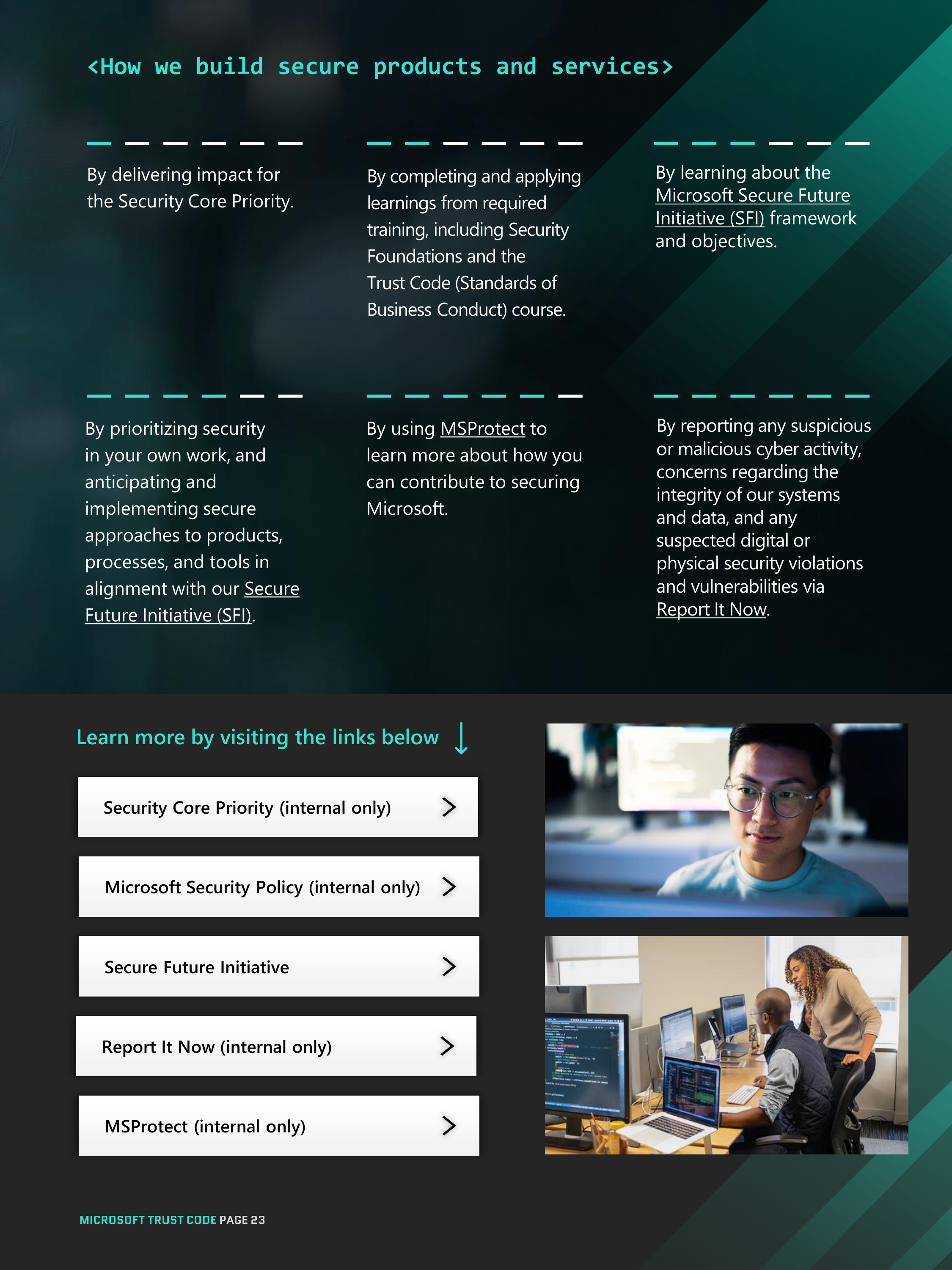 Microsoft Trust Code (Standards of Business Conduct) Handbook — page 23