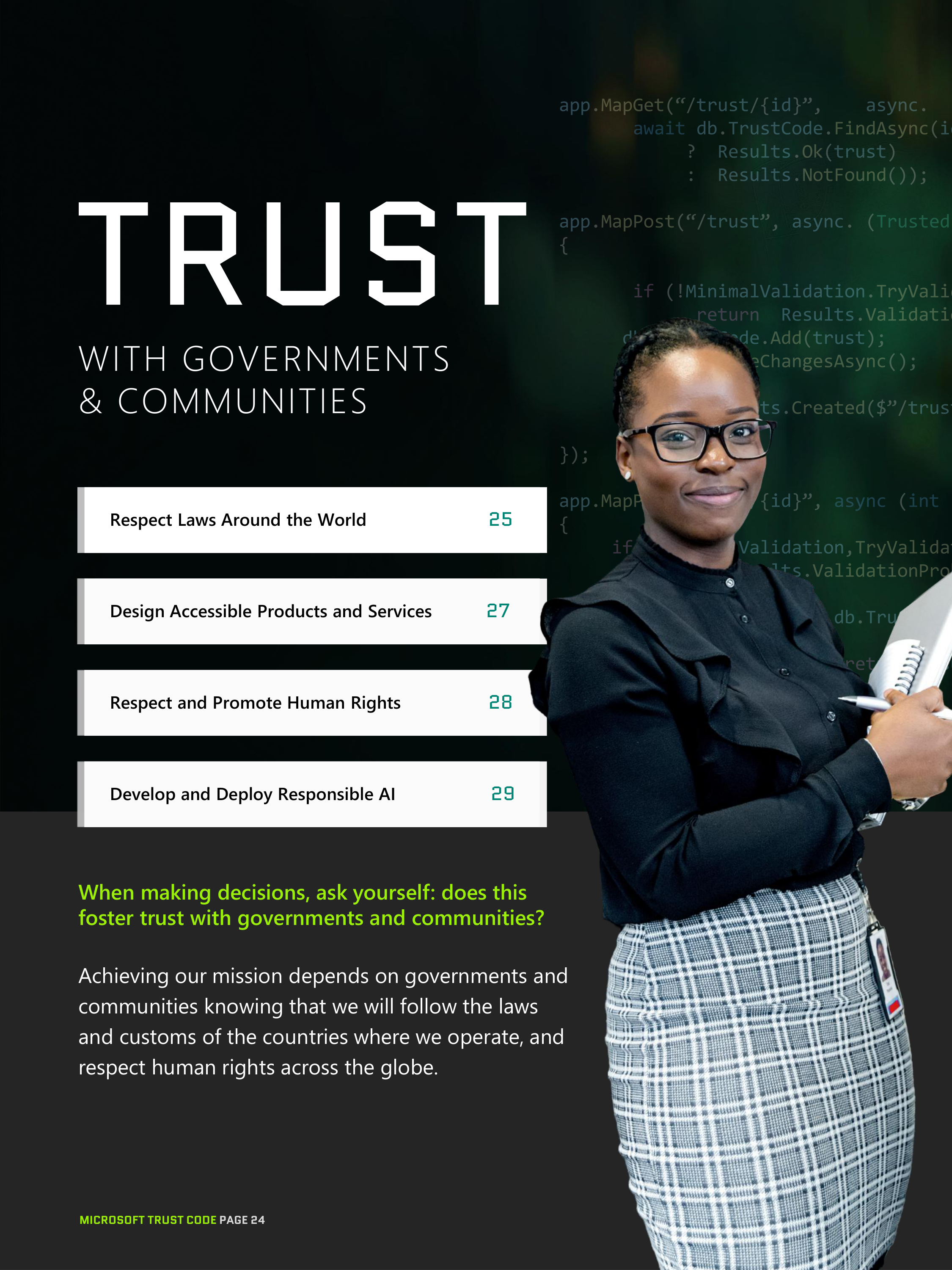 Microsoft Trust Code (Standards of Business Conduct) Handbook — page 24