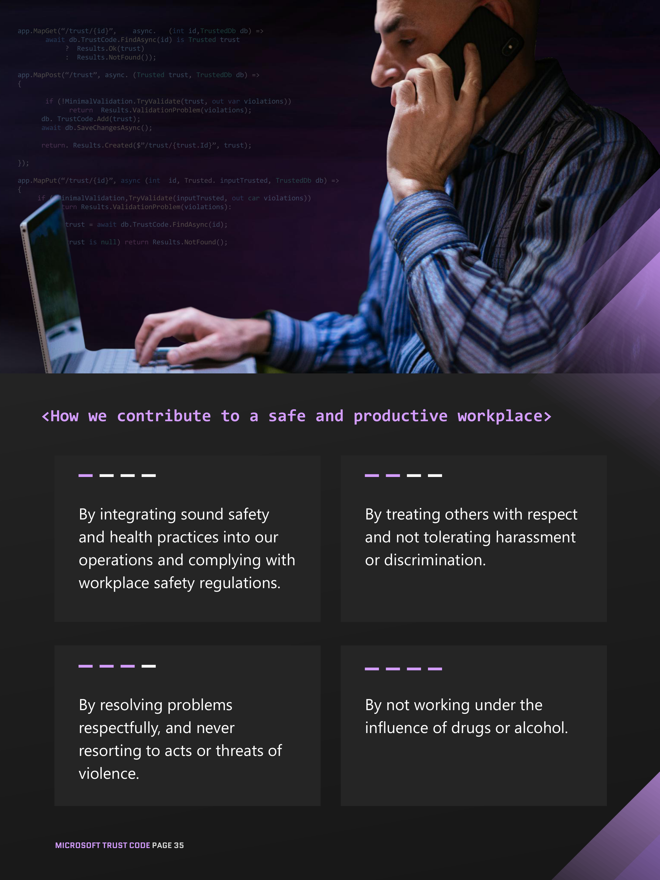 Microsoft Trust Code (Standards of Business Conduct) Handbook — page 35