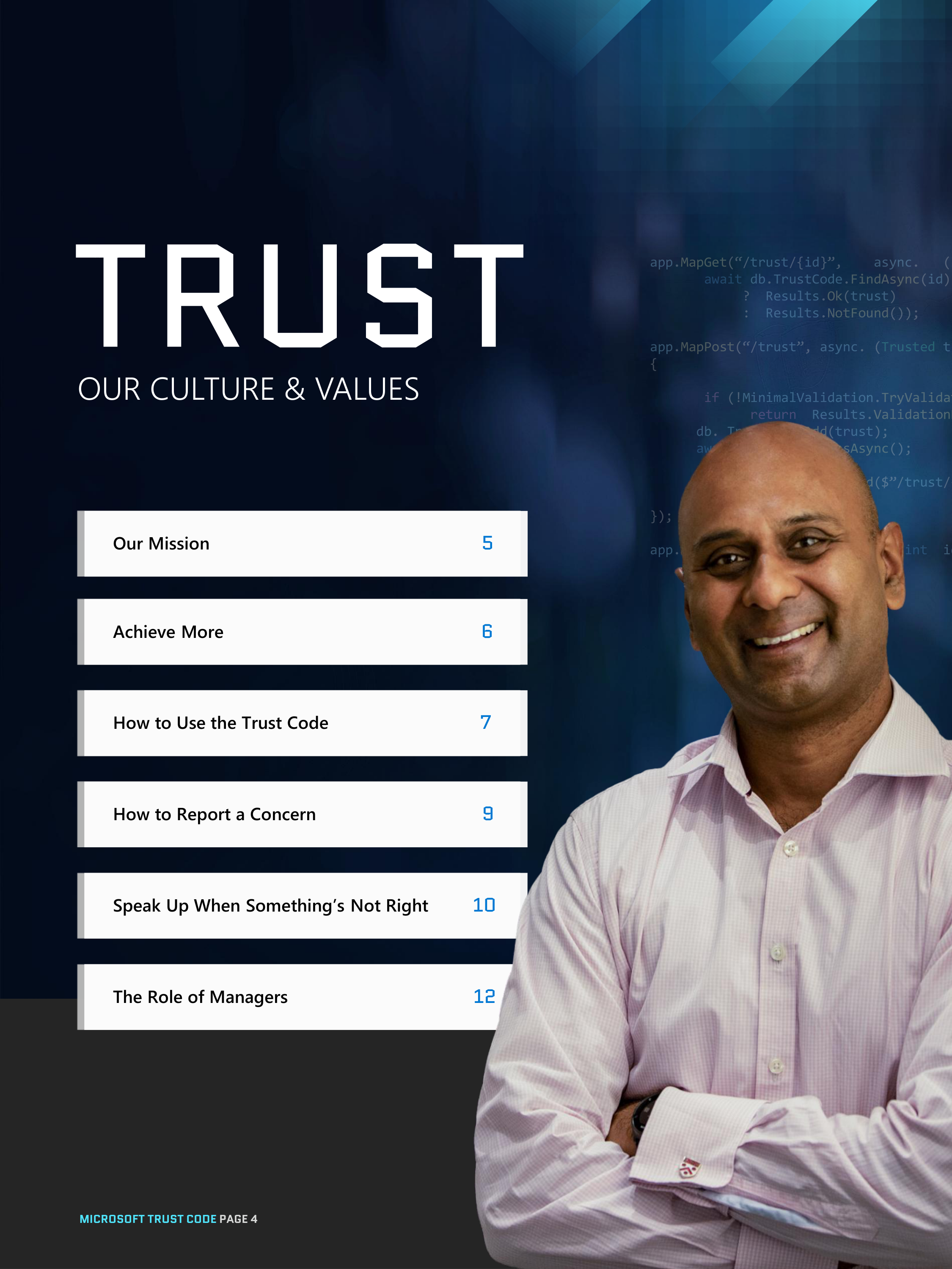 Microsoft Trust Code (Standards of Business Conduct) Handbook — page 4