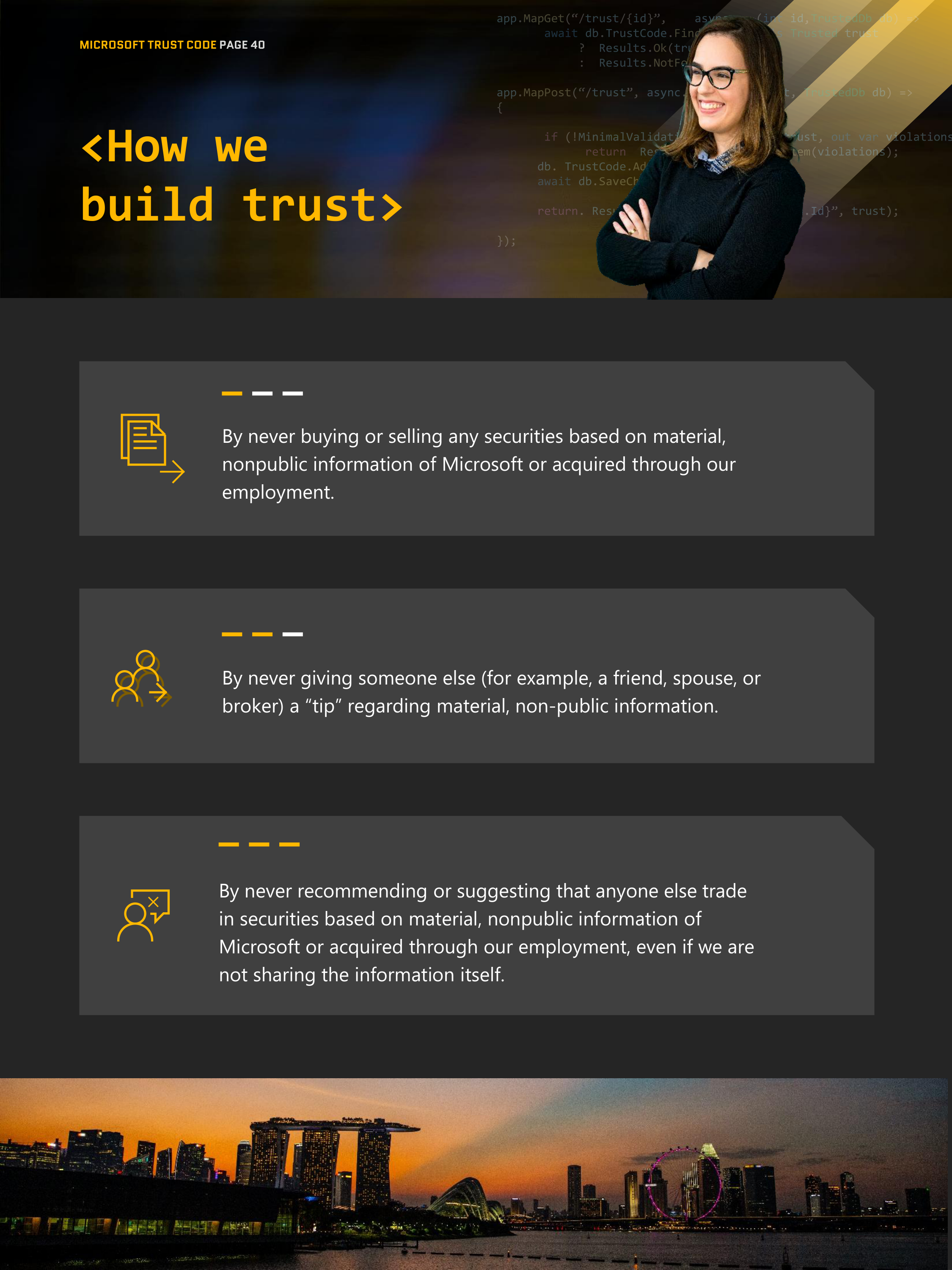 Microsoft Trust Code (Standards of Business Conduct) Handbook — page 40