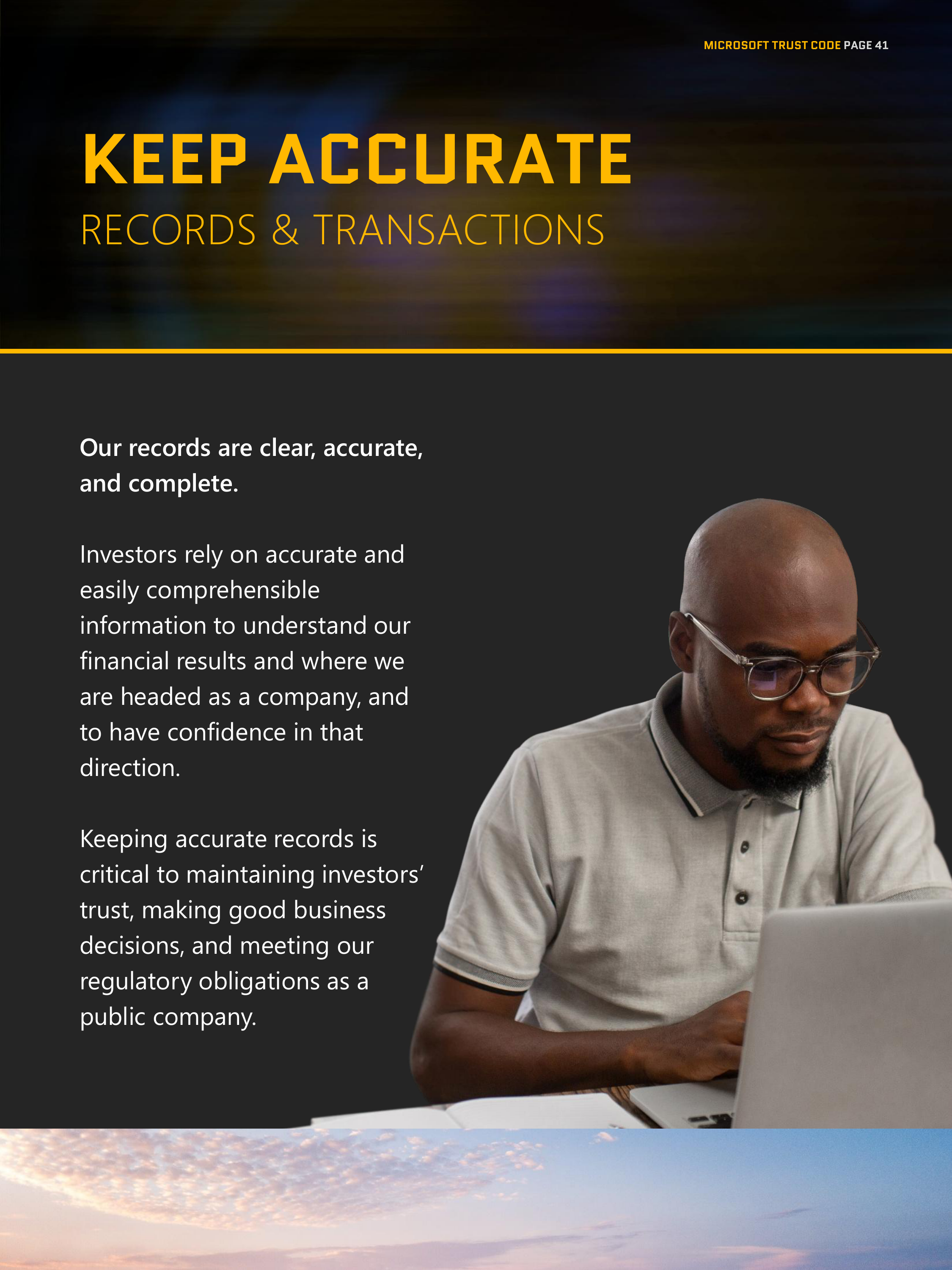 Microsoft Trust Code (Standards of Business Conduct) Handbook — page 41