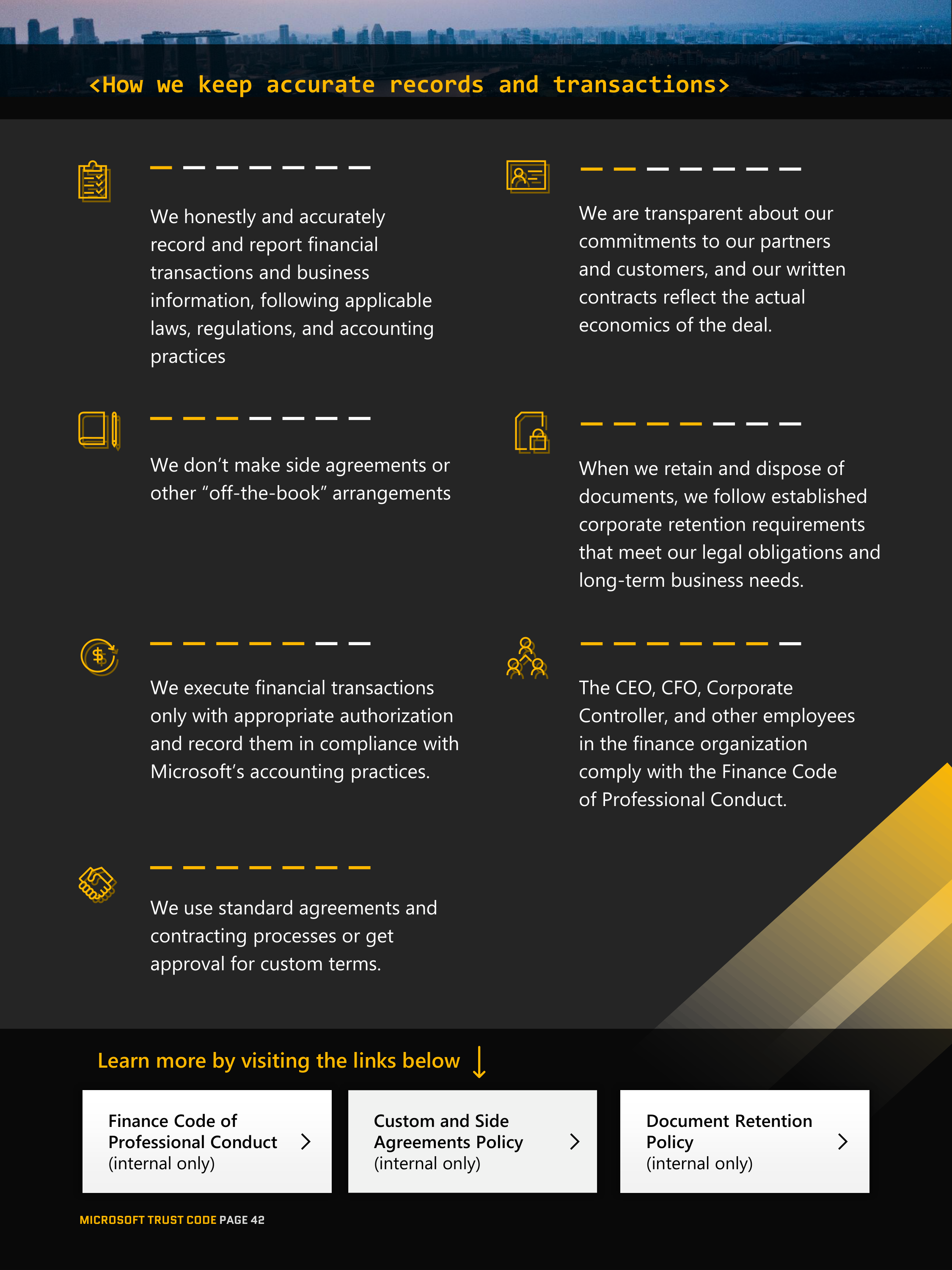 Microsoft Trust Code (Standards of Business Conduct) Handbook — page 42