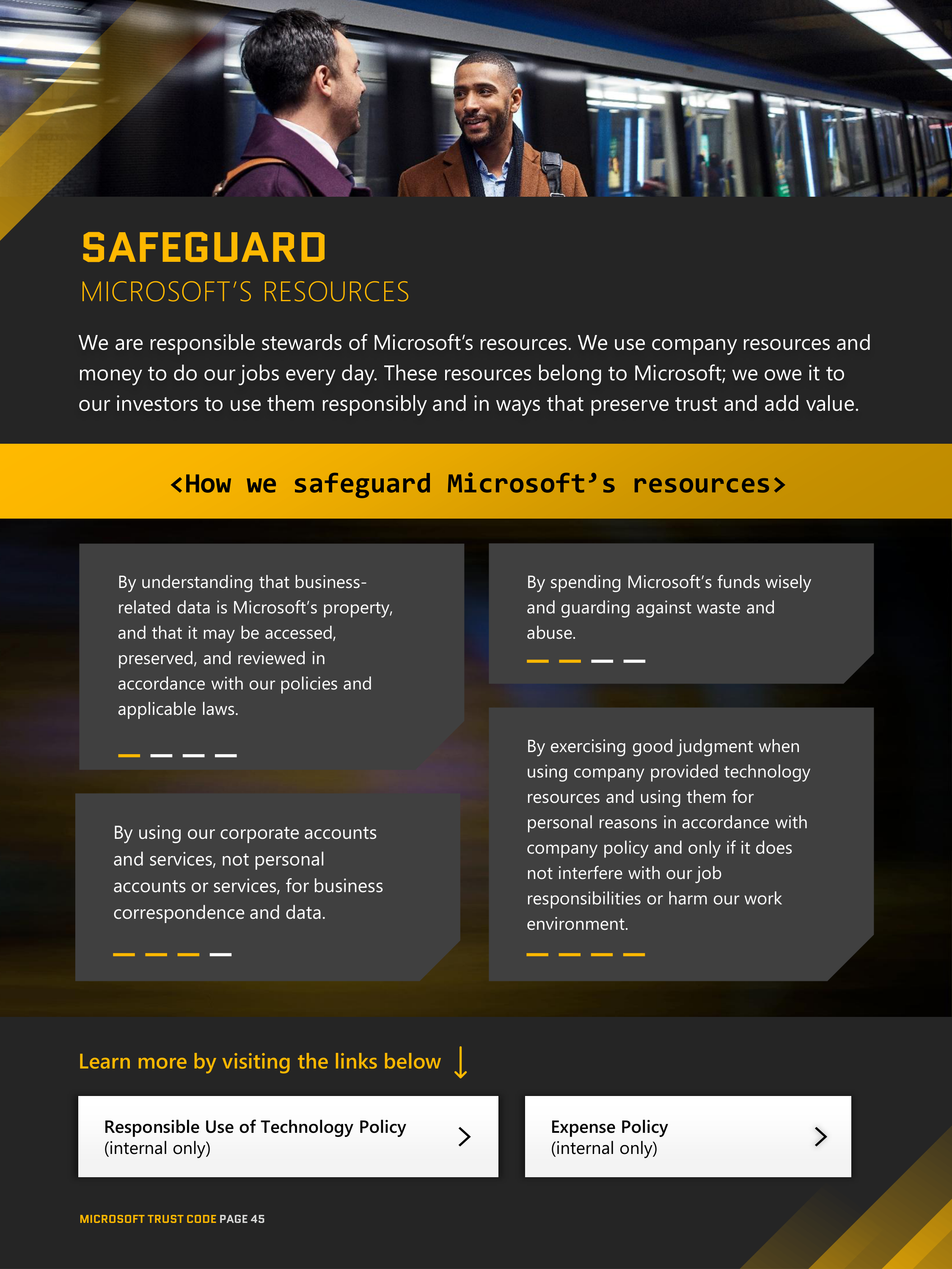 Microsoft Trust Code (Standards of Business Conduct) Handbook — page 45
