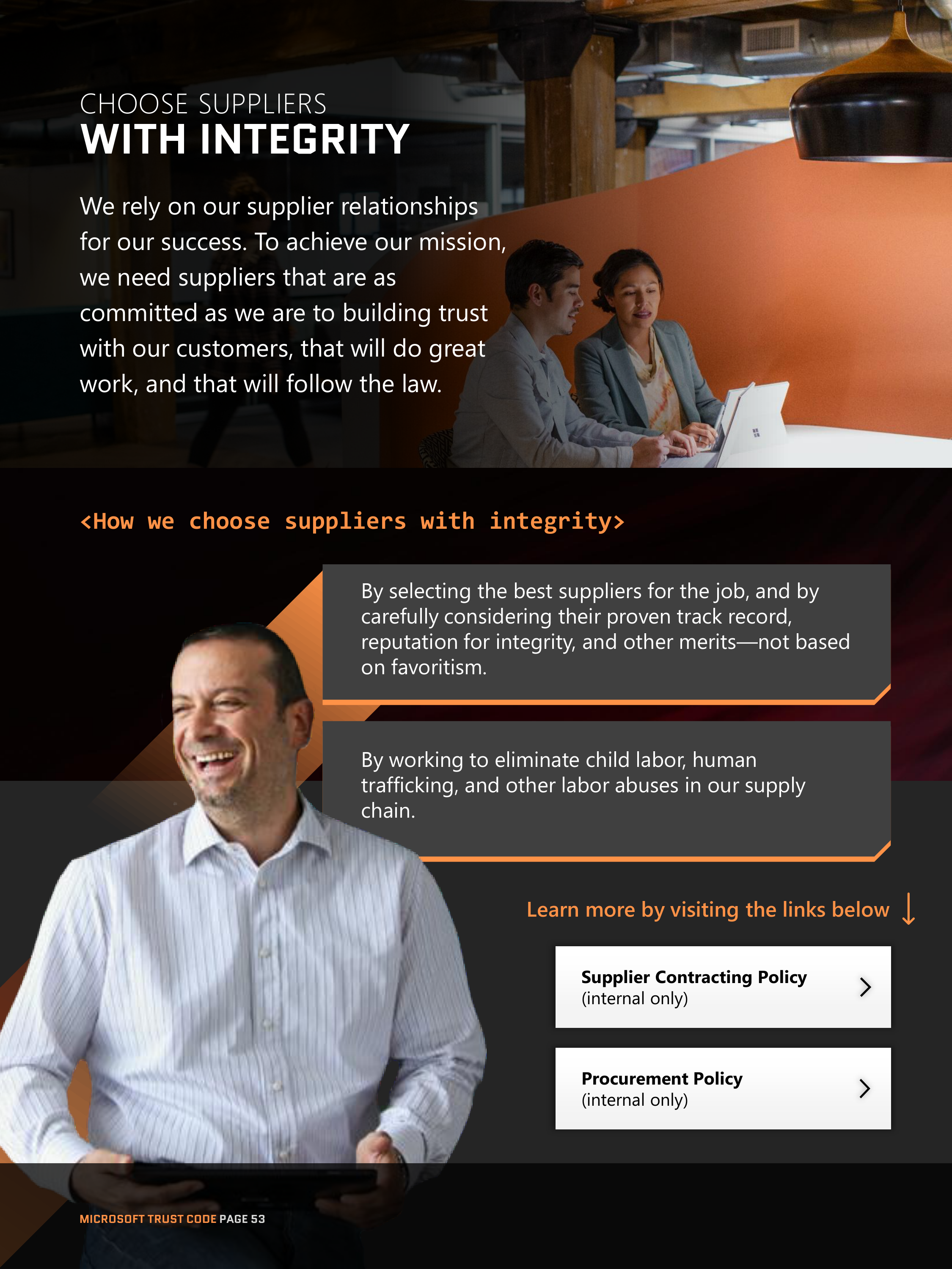 Microsoft Trust Code (Standards of Business Conduct) Handbook — page 53