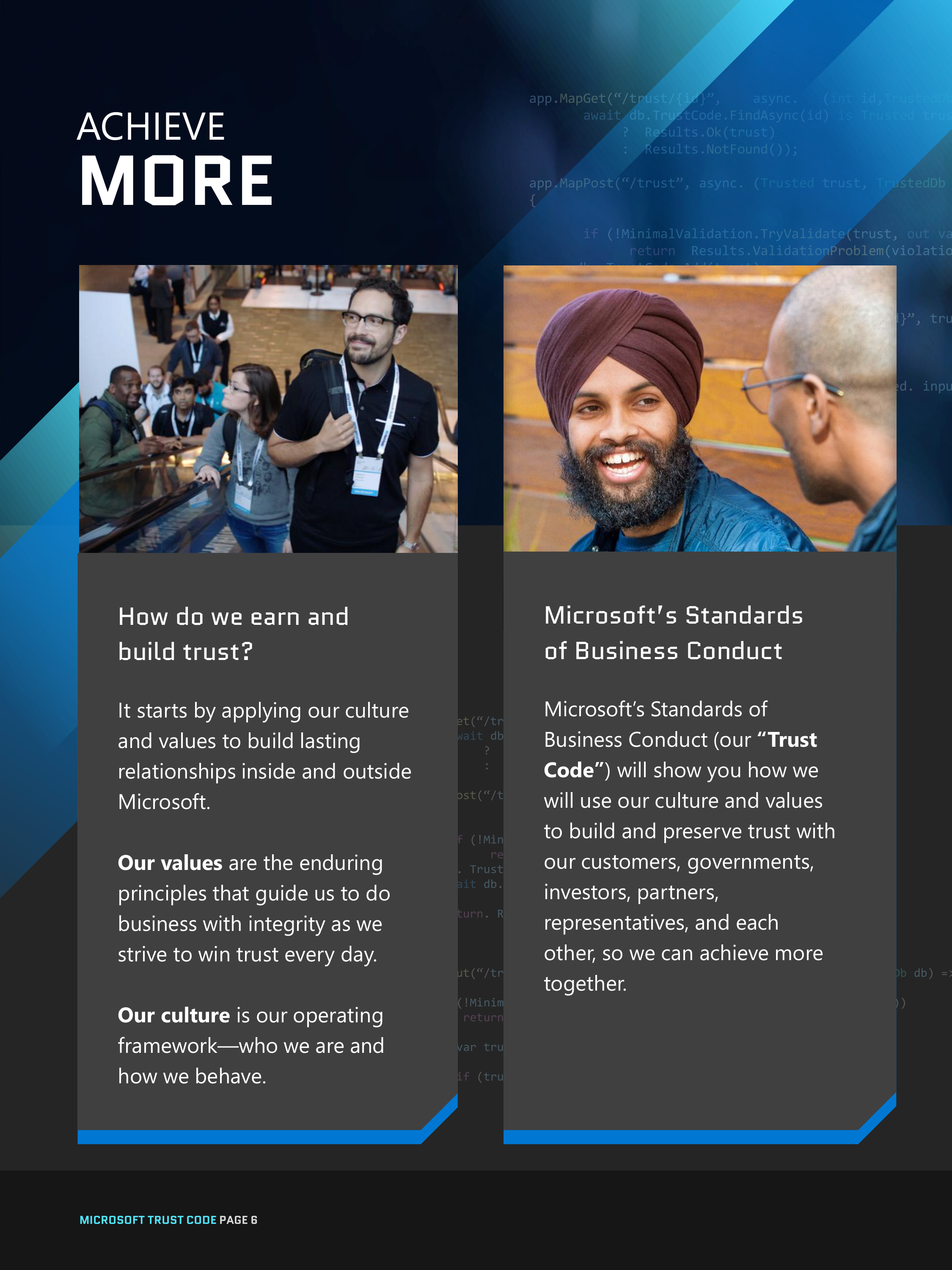 Microsoft Trust Code (Standards of Business Conduct) Handbook — page 6