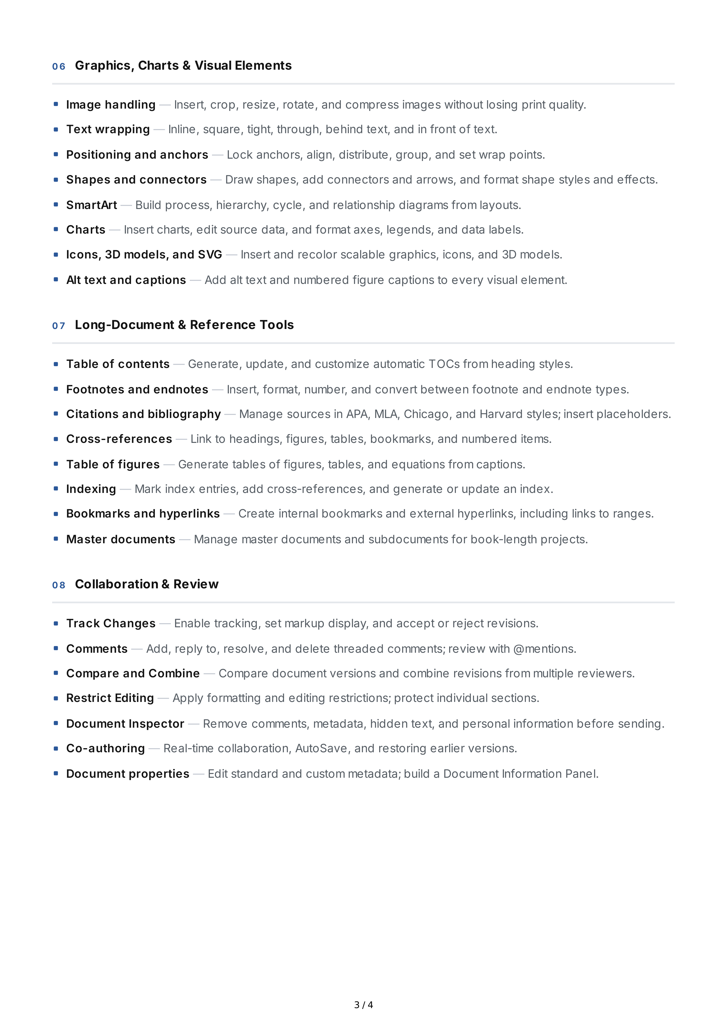 Microsoft Word Hard Skills — page 3