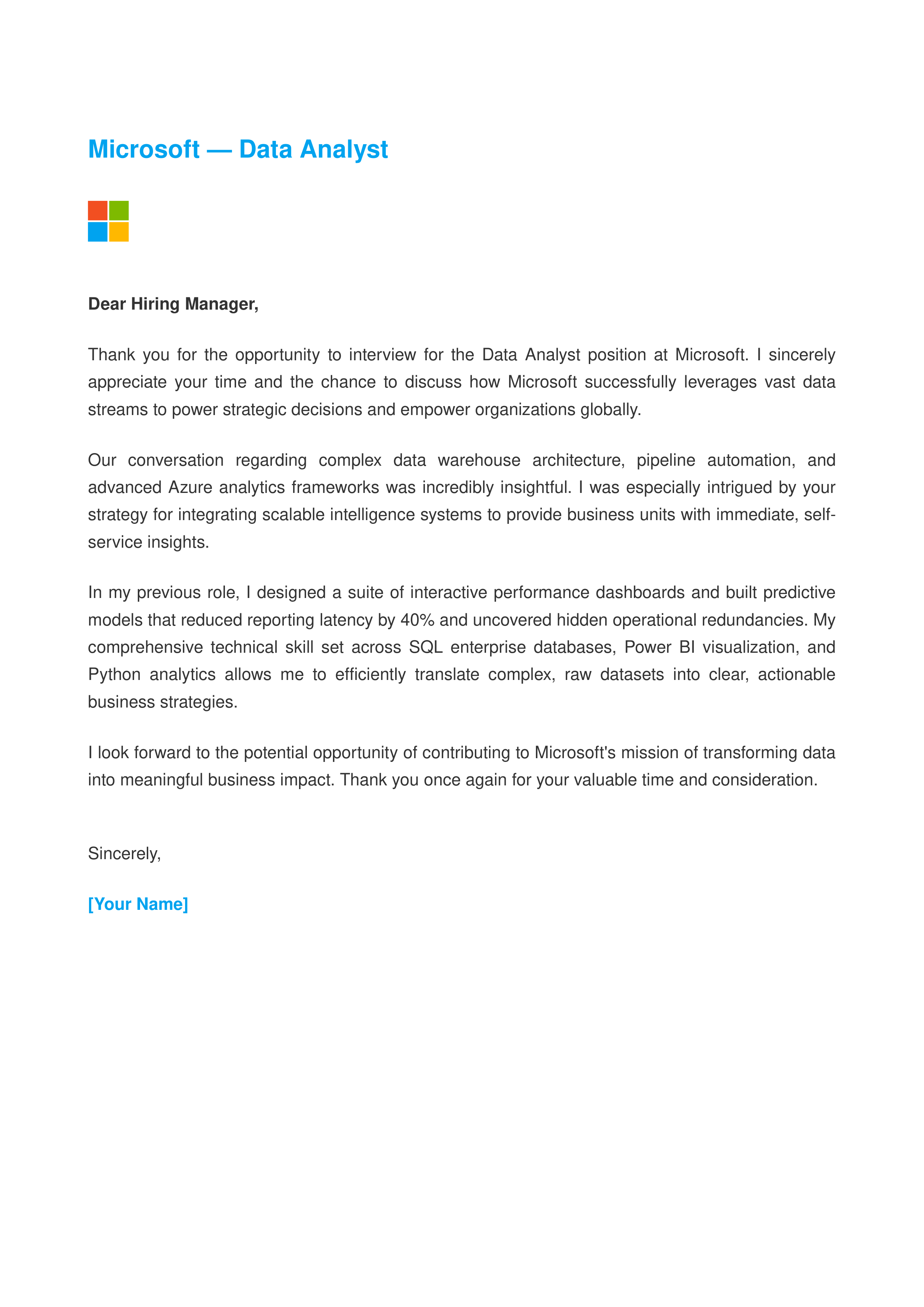Microsoft Data Analyst — page 1