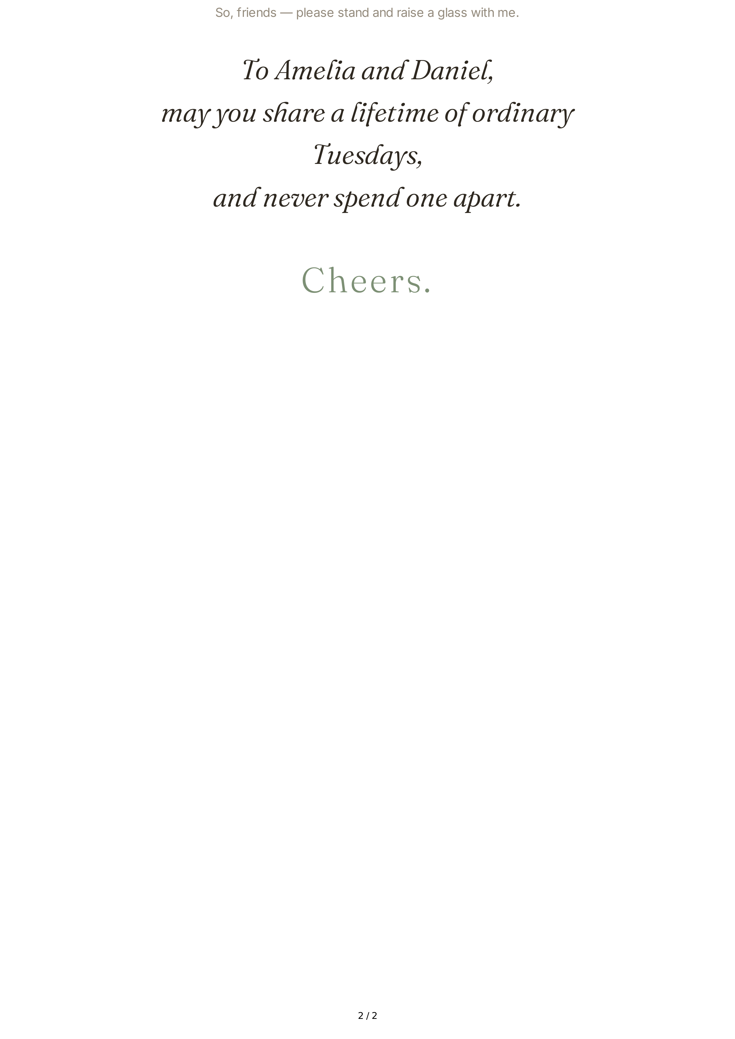 Modern Wedding Toast — page 2