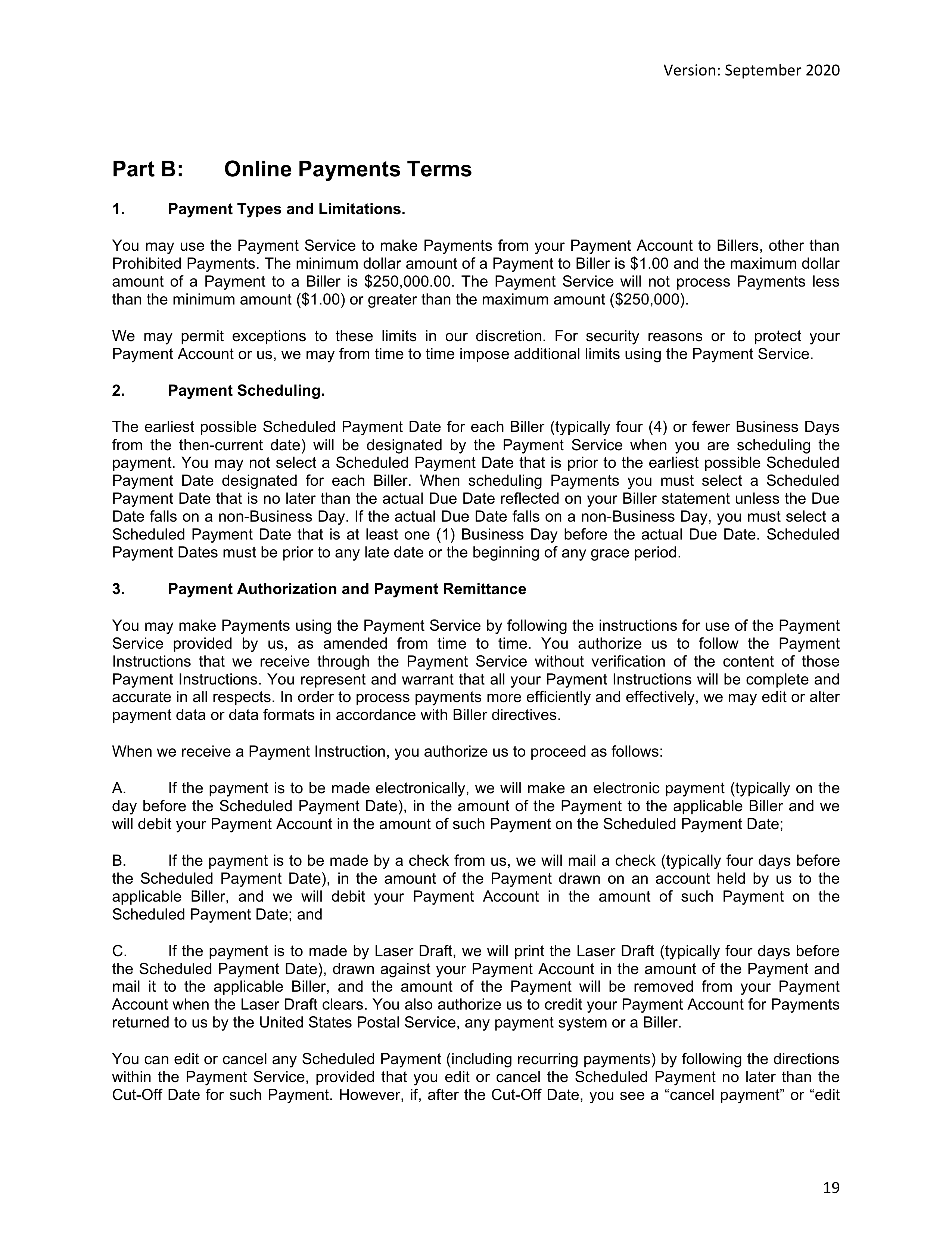 Morgan Stanley Online Services Agreement — page 19