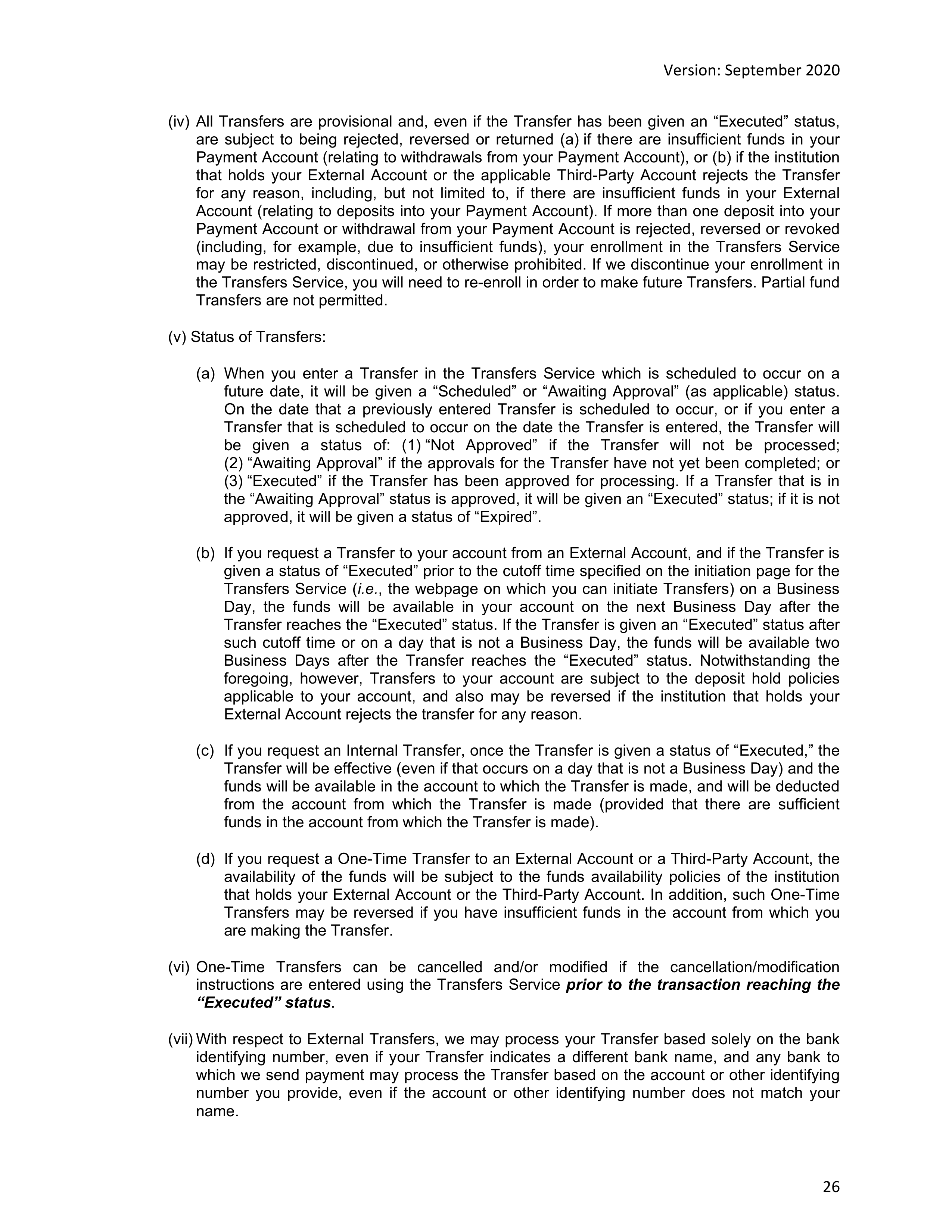 Morgan Stanley Online Services Agreement — page 26