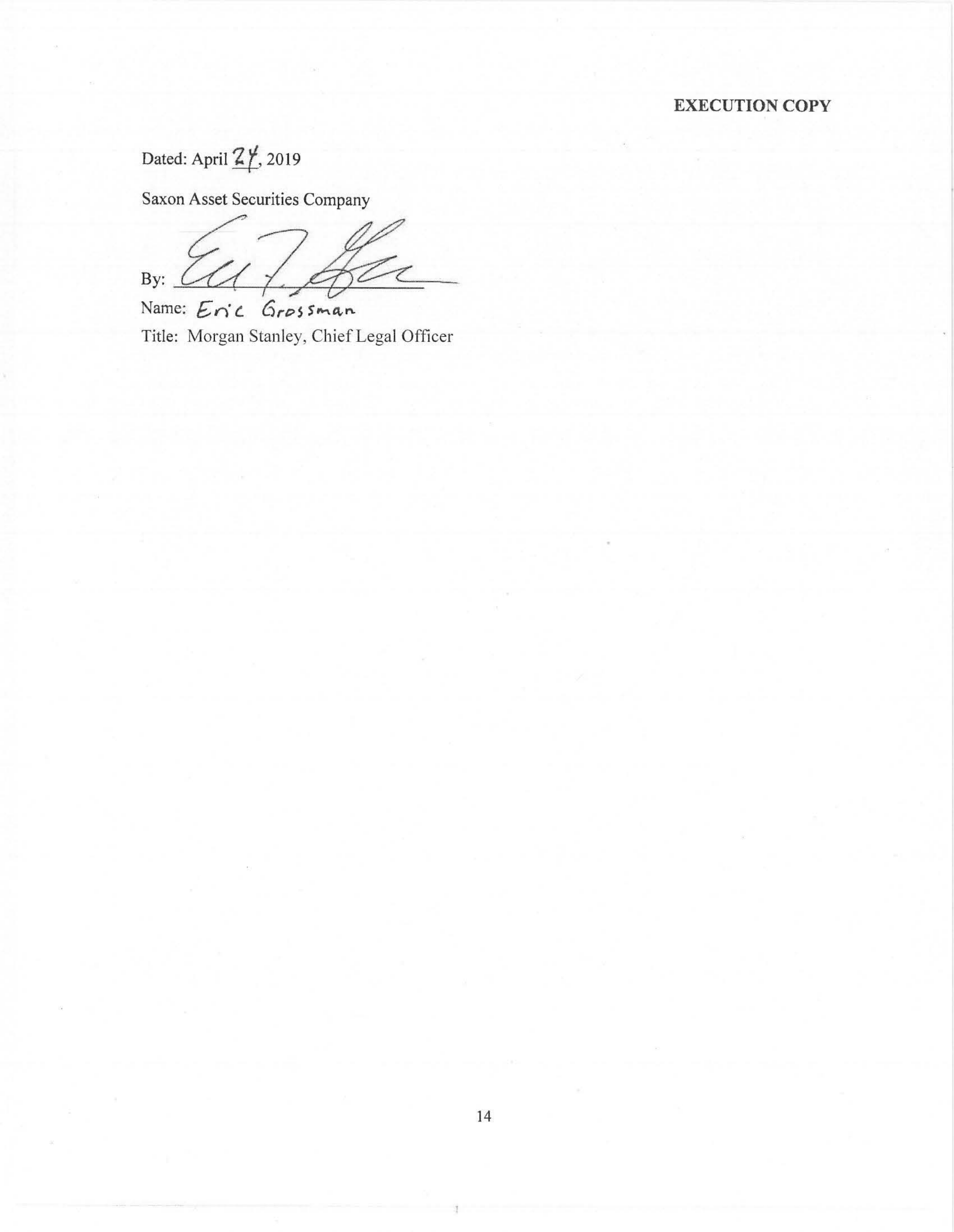 Morgan Stanley Settlement Agreement — page 14