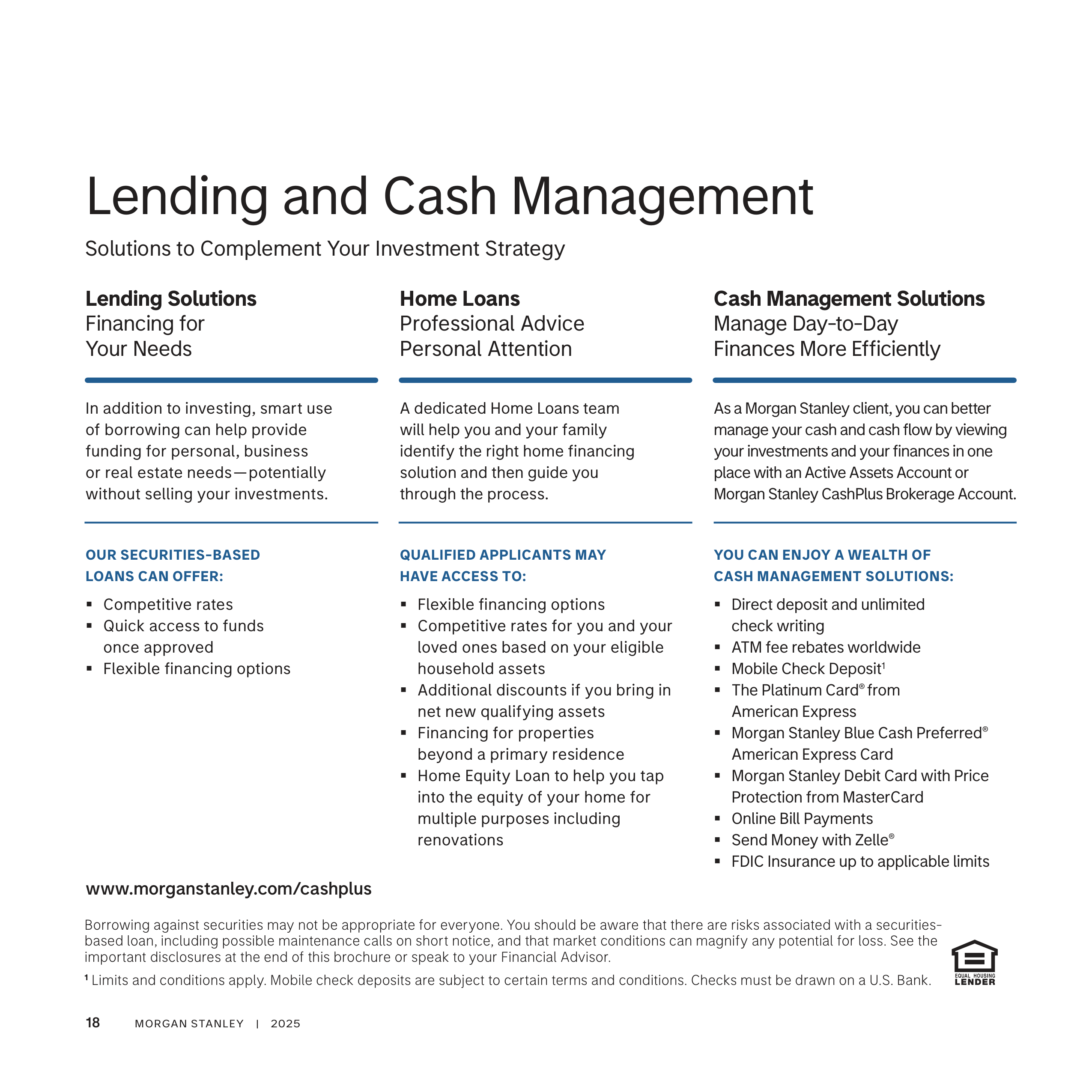 Morgan Stanley Wealth Management Brochure — page 18
