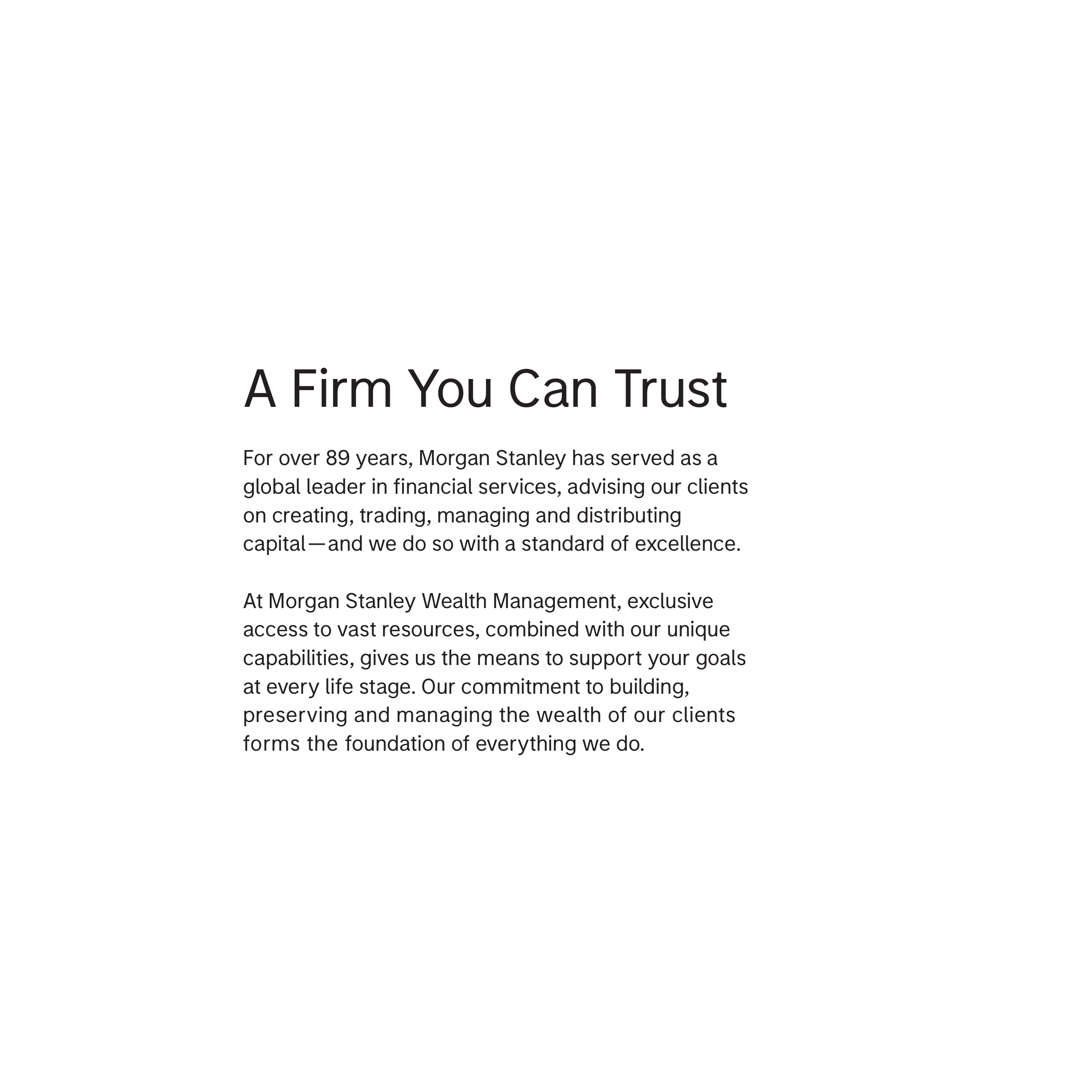 Morgan Stanley Wealth Management Brochure — page 3