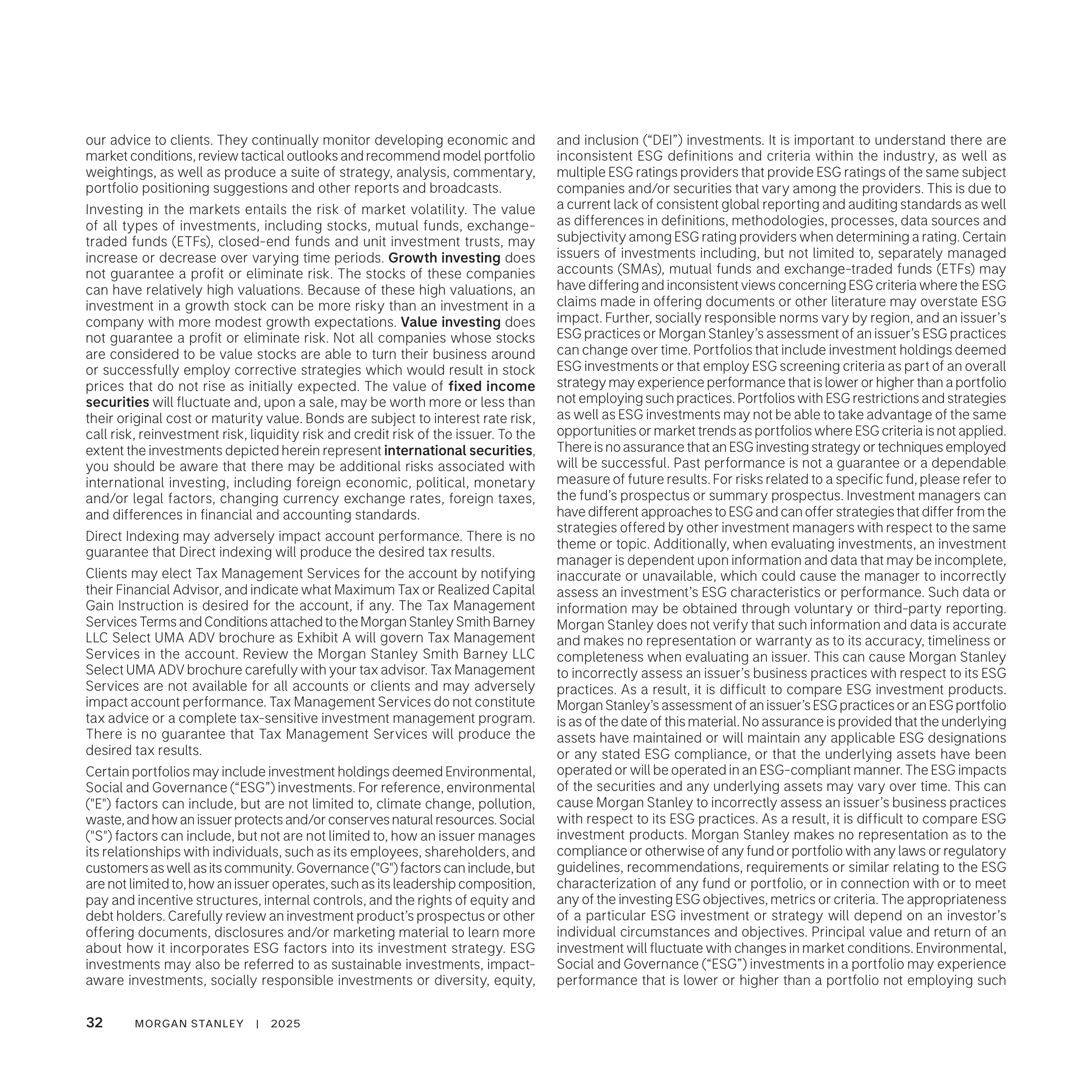 Morgan Stanley Wealth Management Brochure — page 32