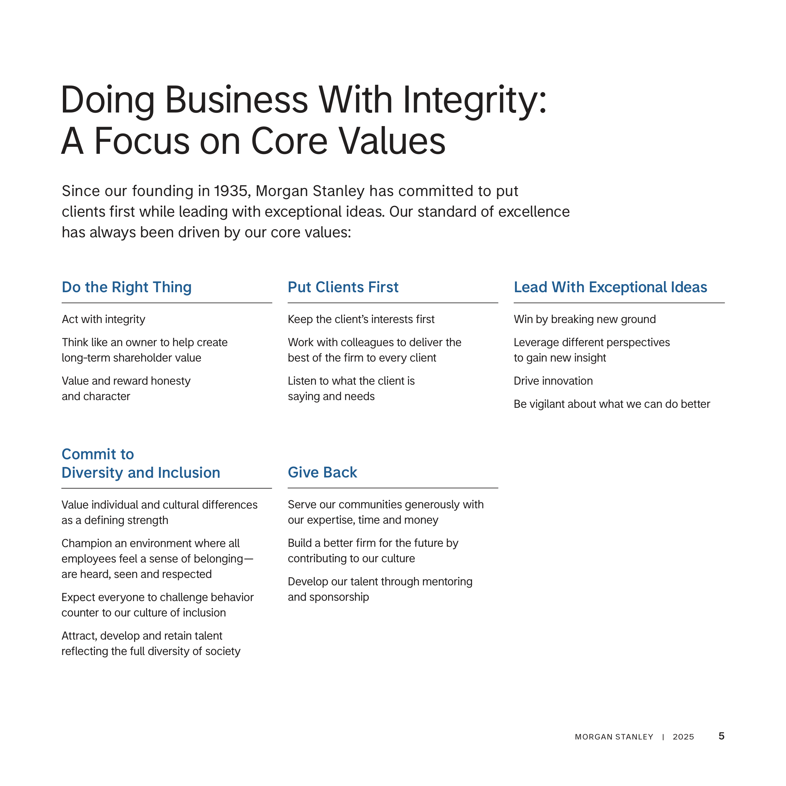 Morgan Stanley Wealth Management Brochure — page 5